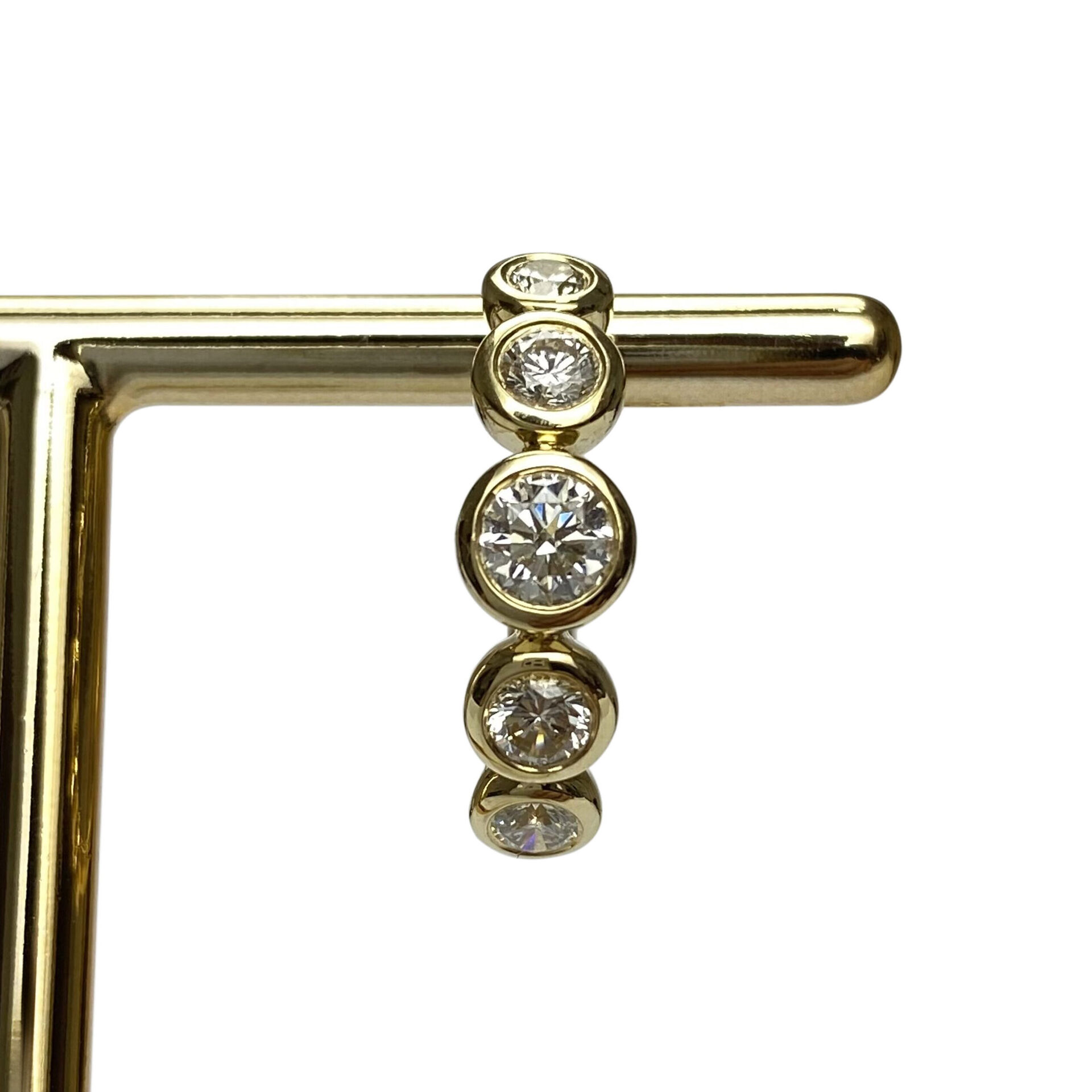 Par de Brincos Argolas Diamantes