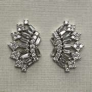 Par de Brincos Leque Diamantes