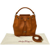 Bolsa Salvatore Ferragamo Gancini Bucket Laranja