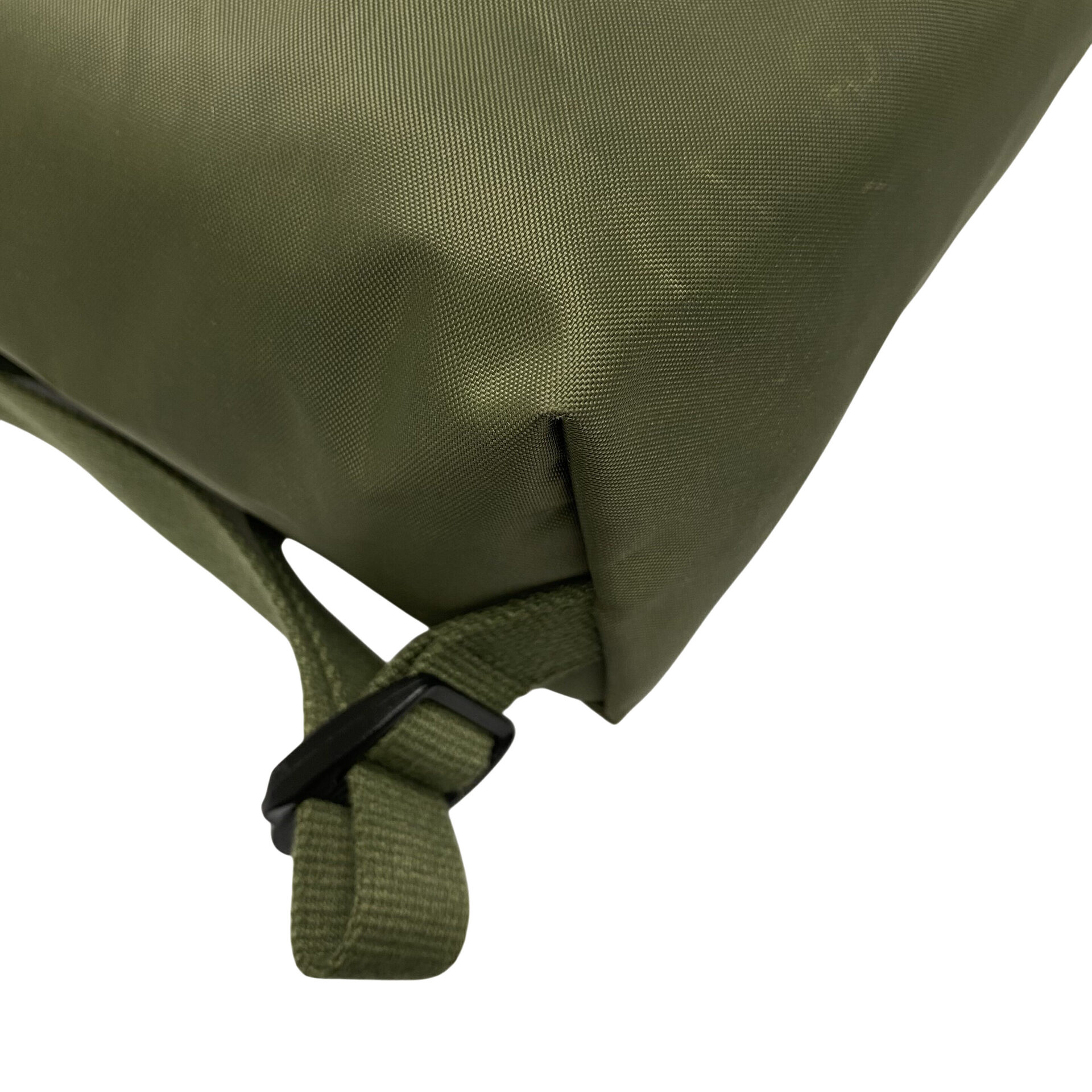 Mochila Longchamp Nylon e Couro Verde