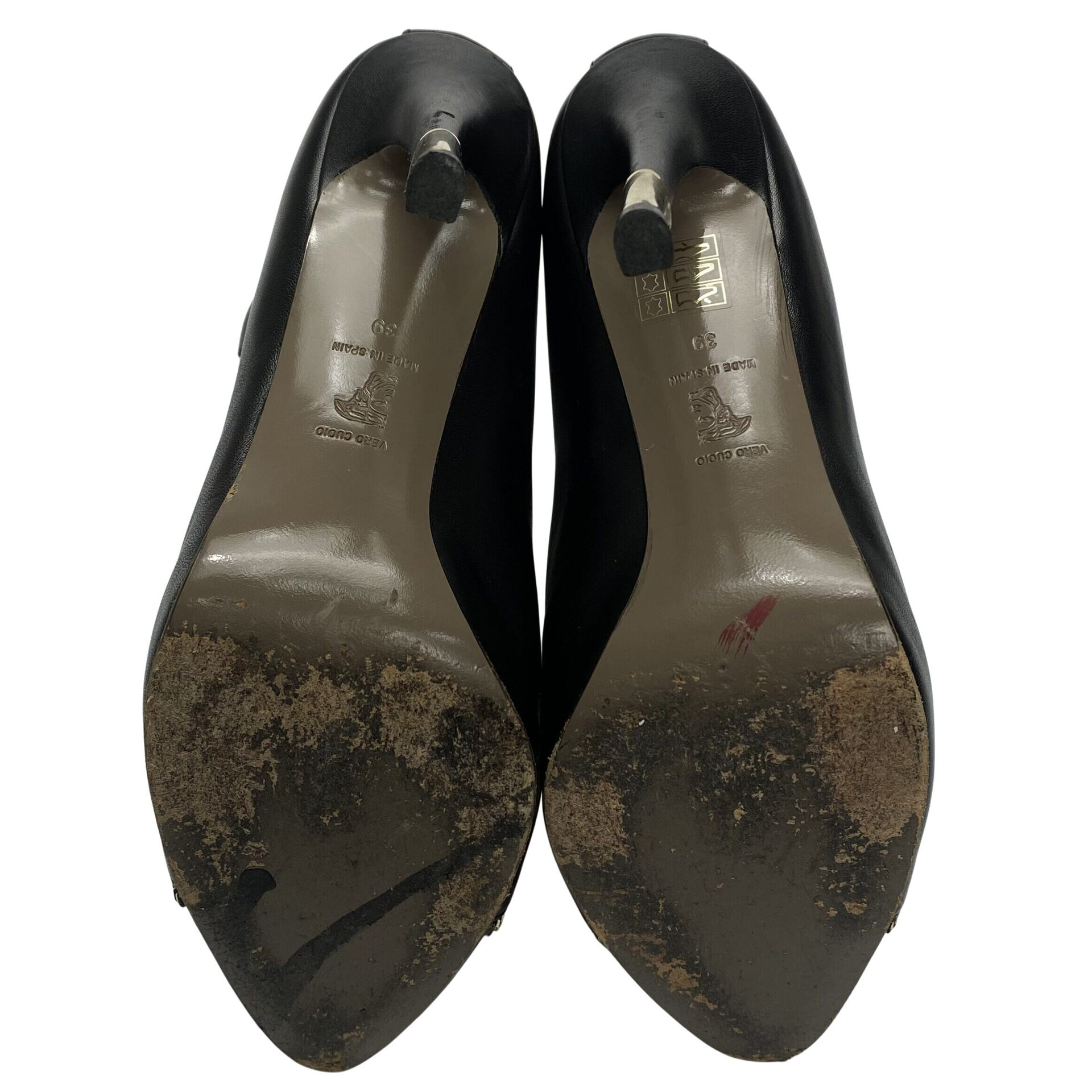 Bota Versace Couro Preto e Zíper Dourado