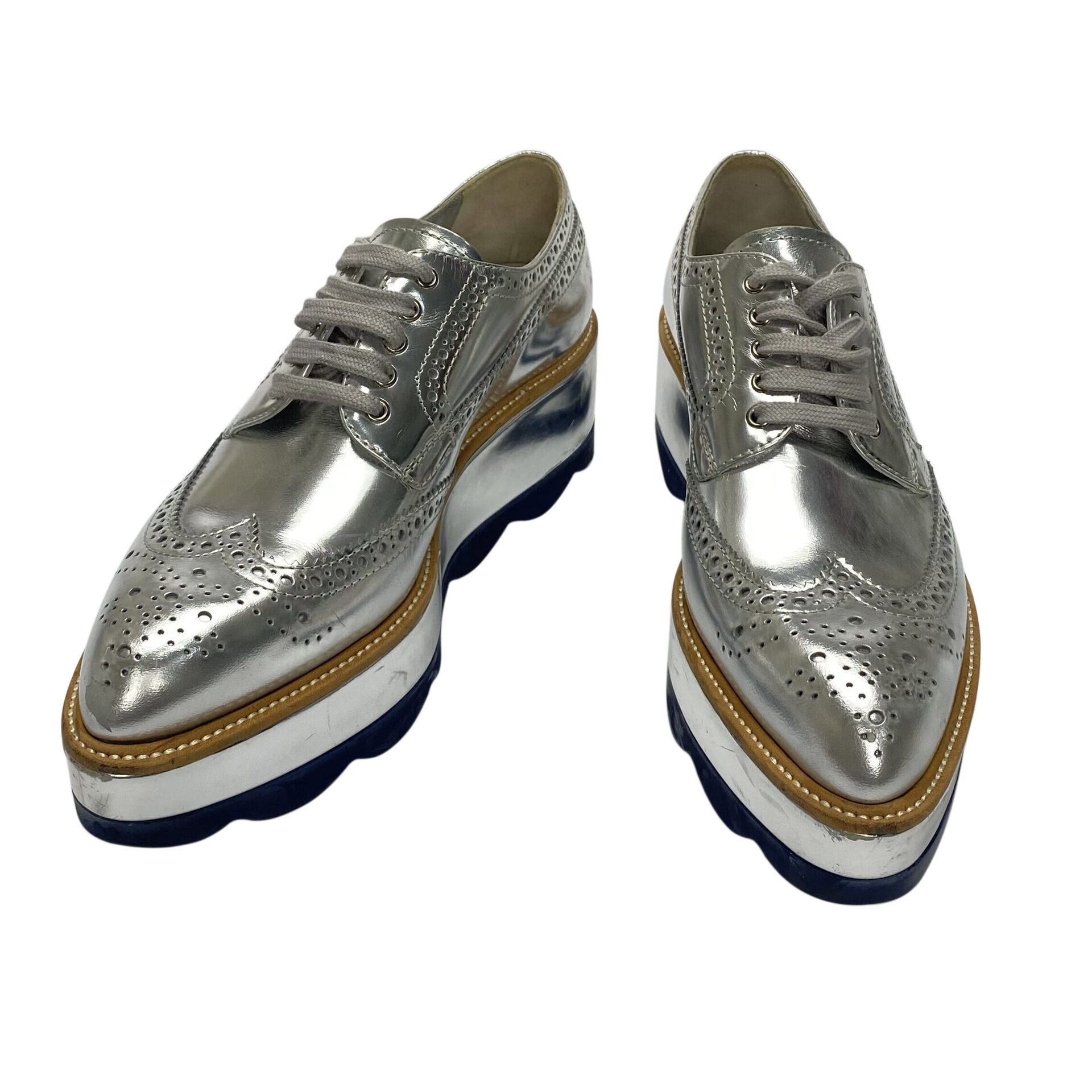 Sapato Prada Oxford Prata