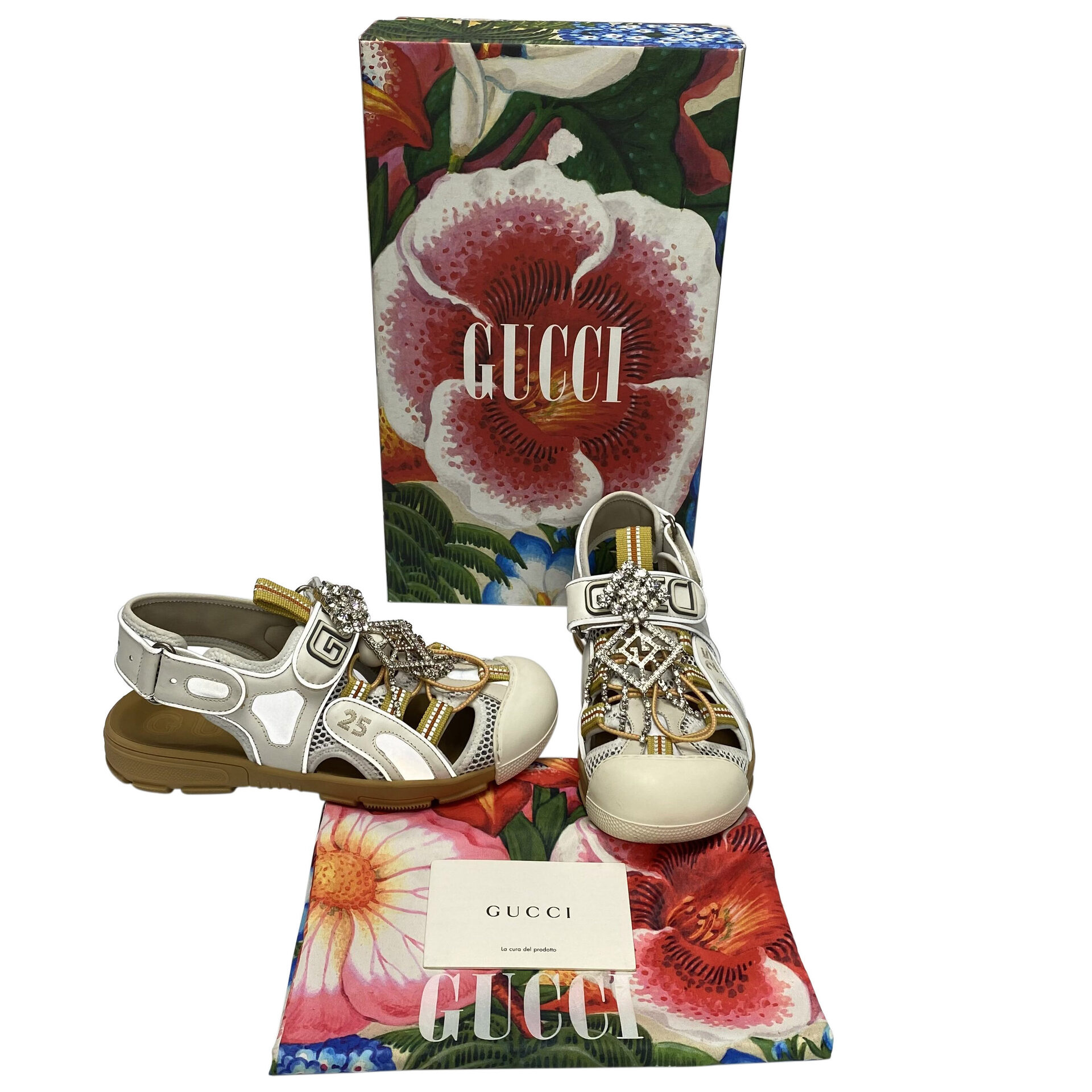 Sandália Gucci Tinsel Mesh Crystal
