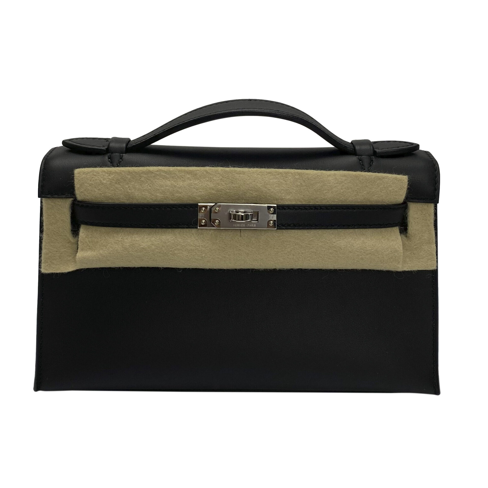 Bolsa Hermès Kelly Pochette Mini Preta