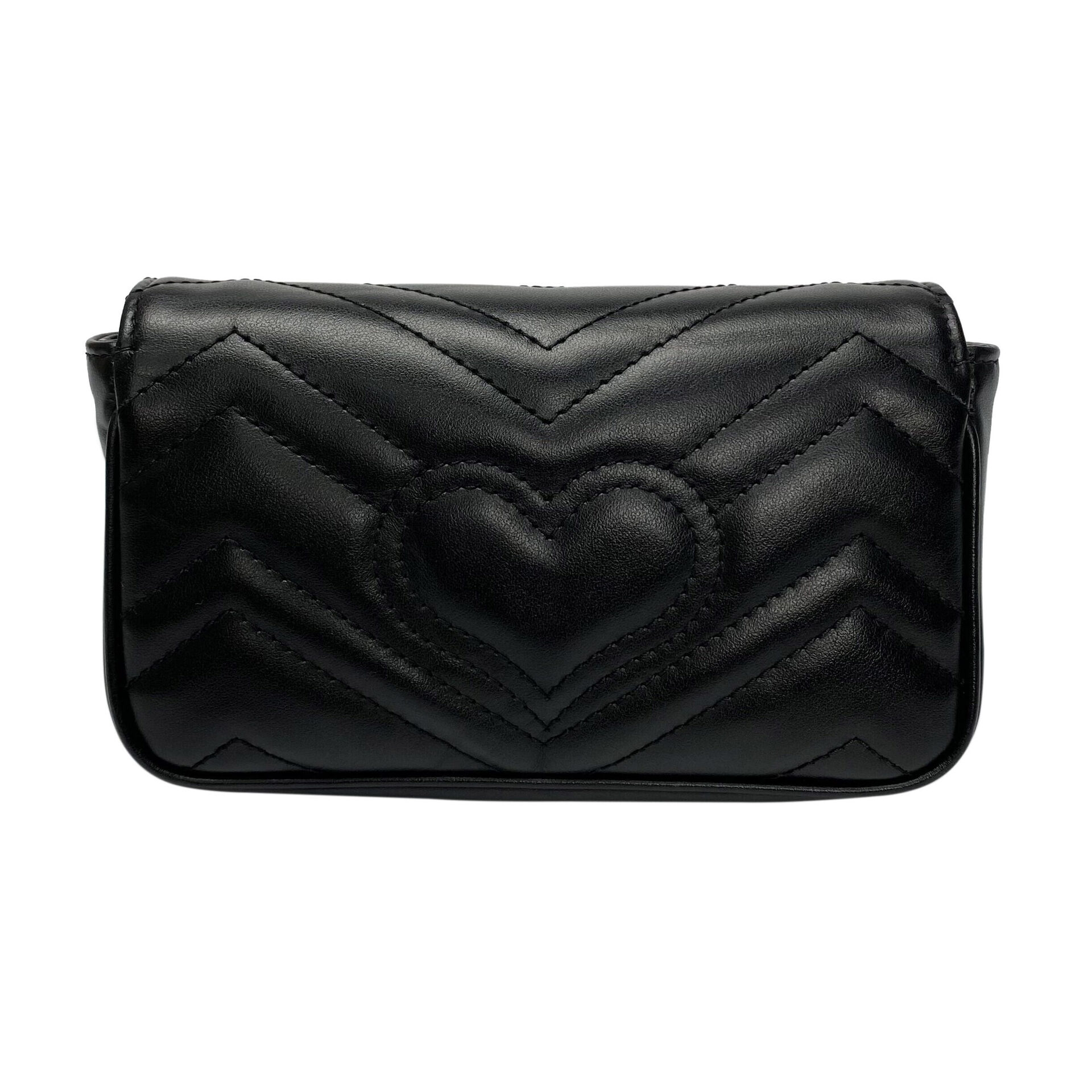 Bolsa Gucci GG Marmont Super Mini Preta