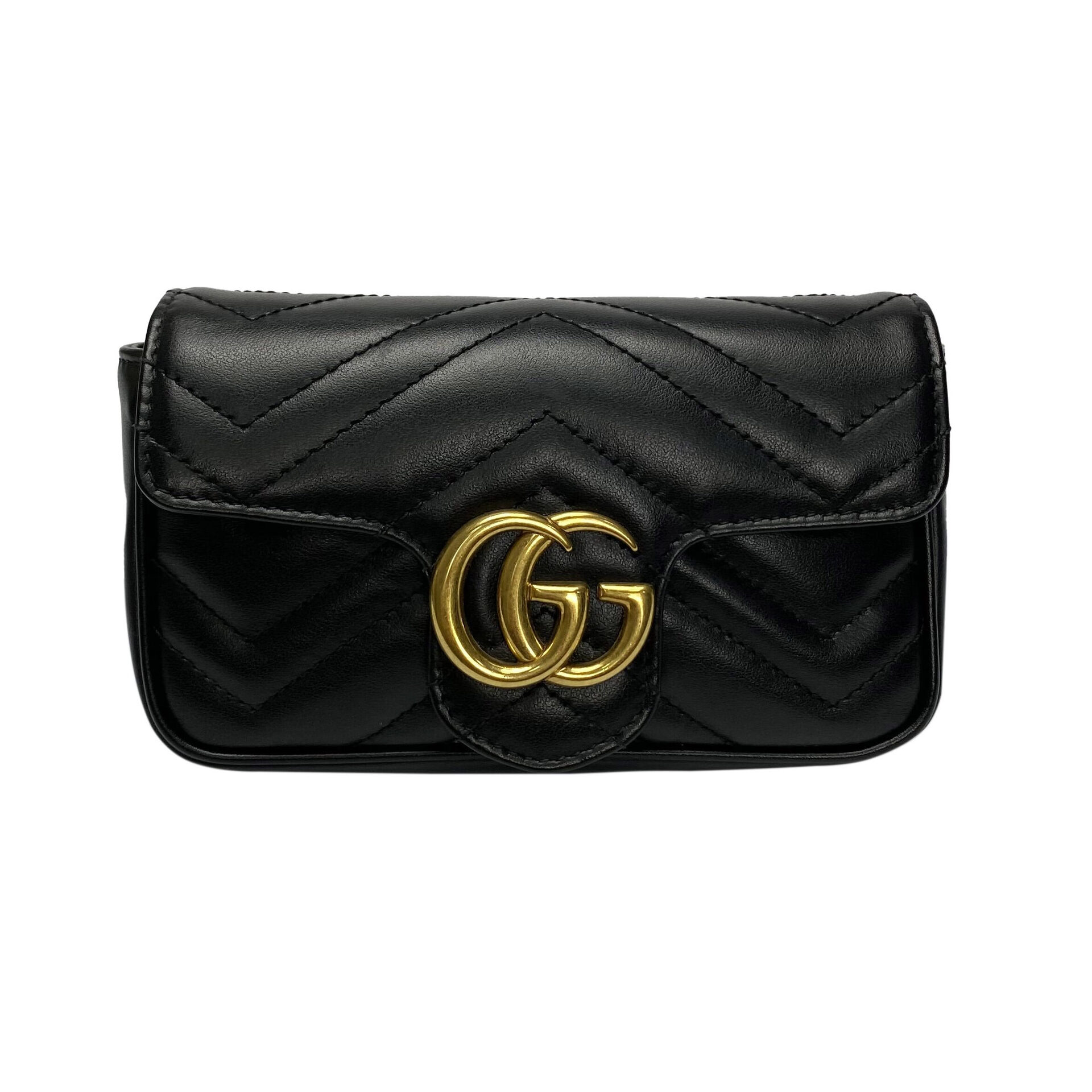 Bolsa Gucci GG Marmont Super Mini Preta