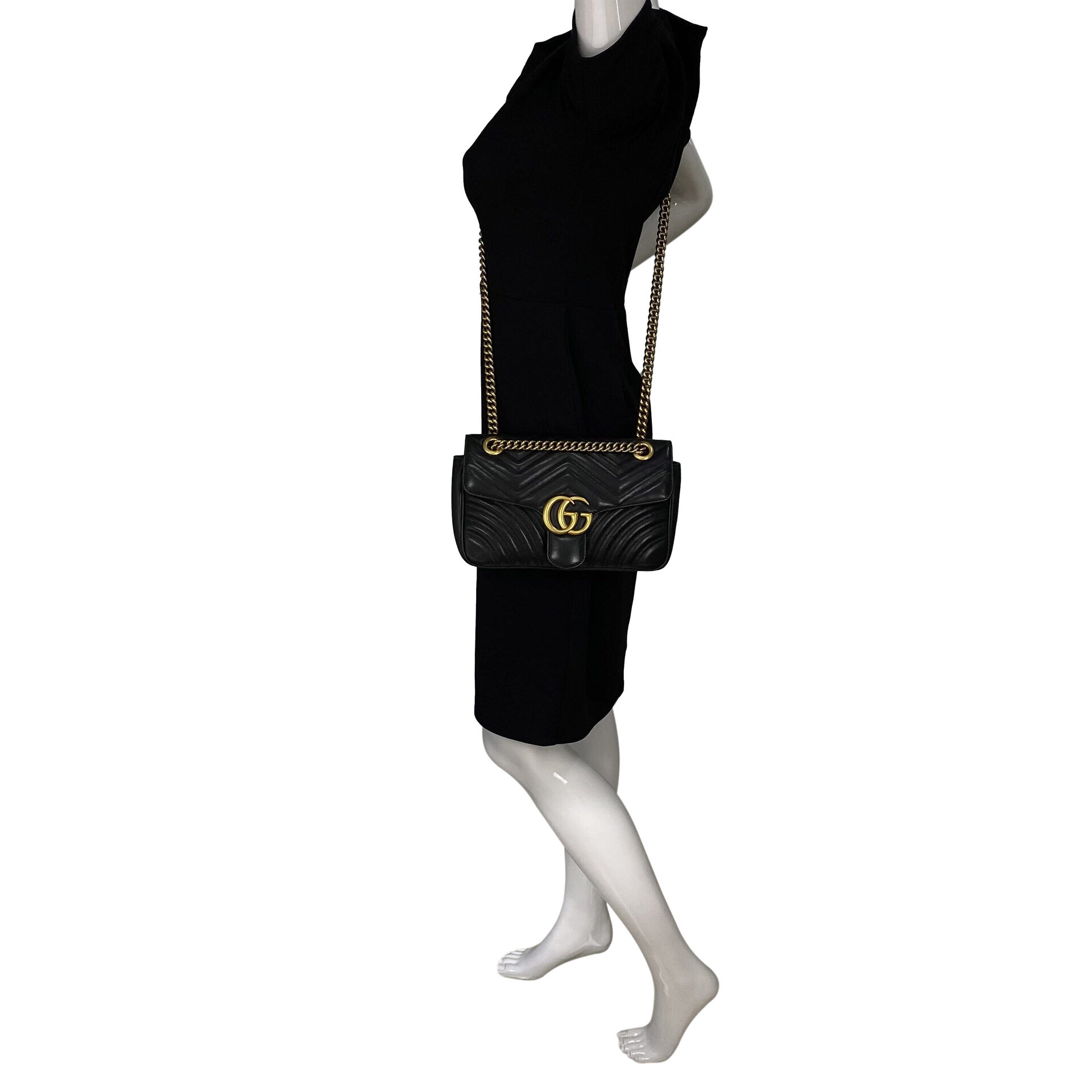 Bolsa Gucci GG Marmont Preta