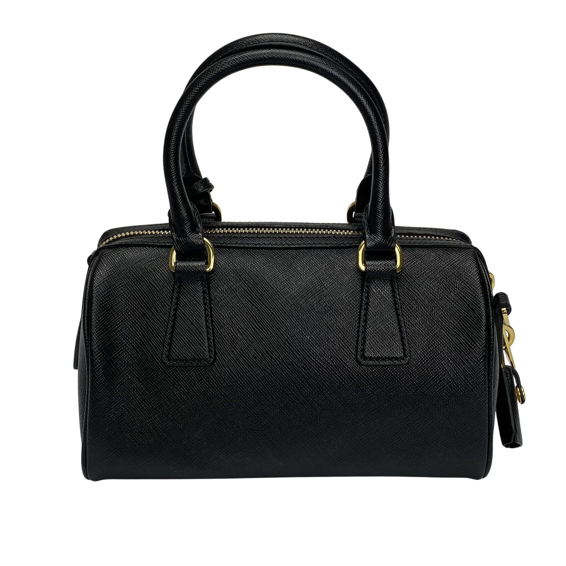 Bolsa Prada Mini Couro Saffiano Preto