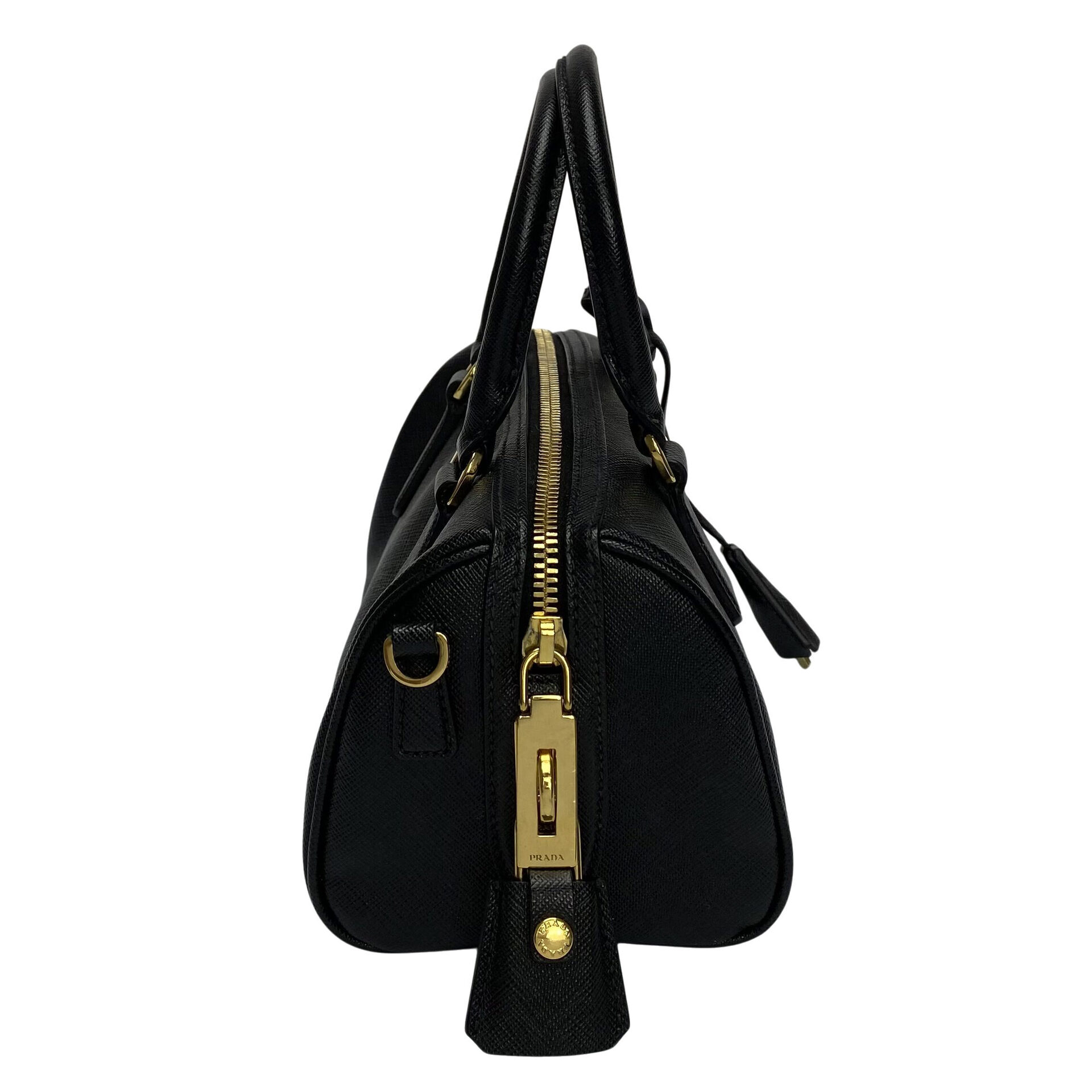 Bolsa Prada Mini Couro Saffiano Preto