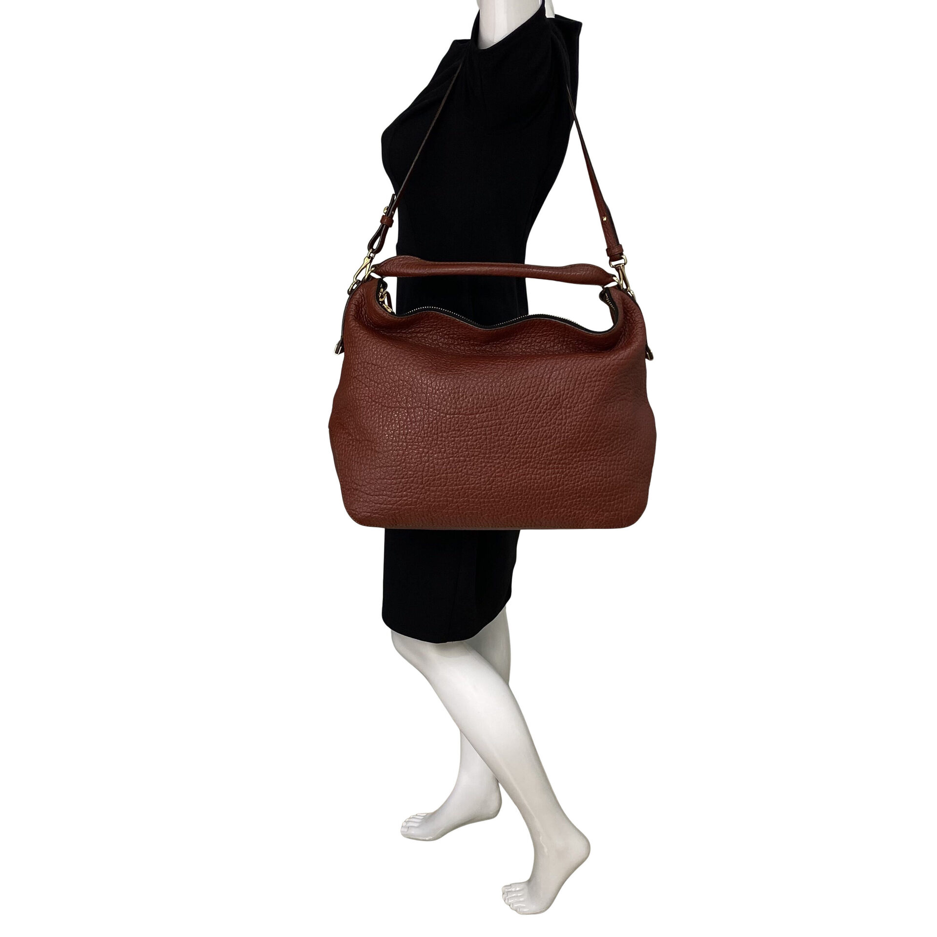 Bolsa Burberry Hobo Couro Vinho
