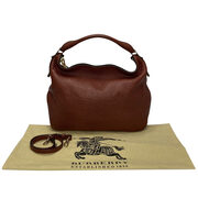 Bolsa Burberry Hobo Couro Vinho