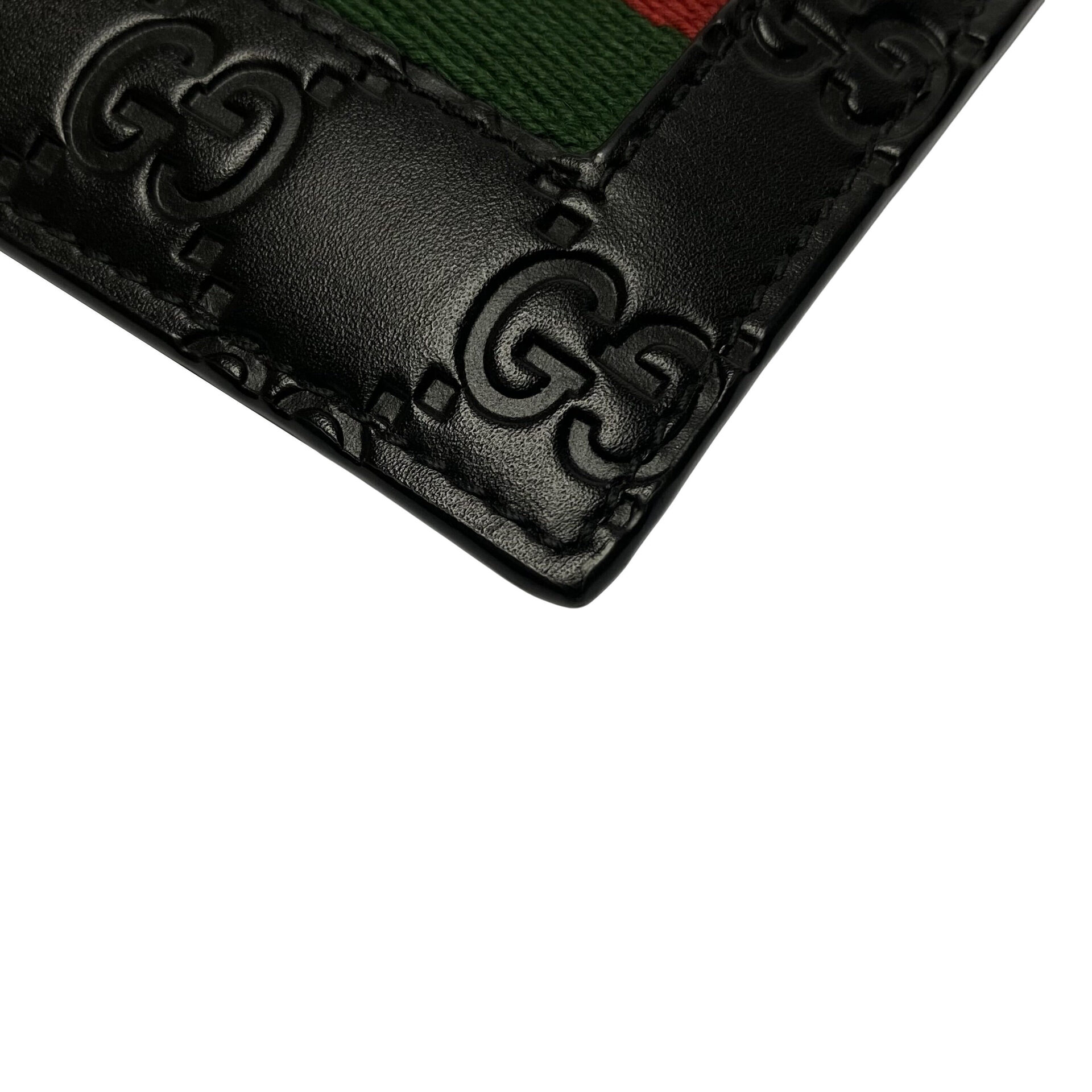 Carteira Gucci Signature Web Couro Preto