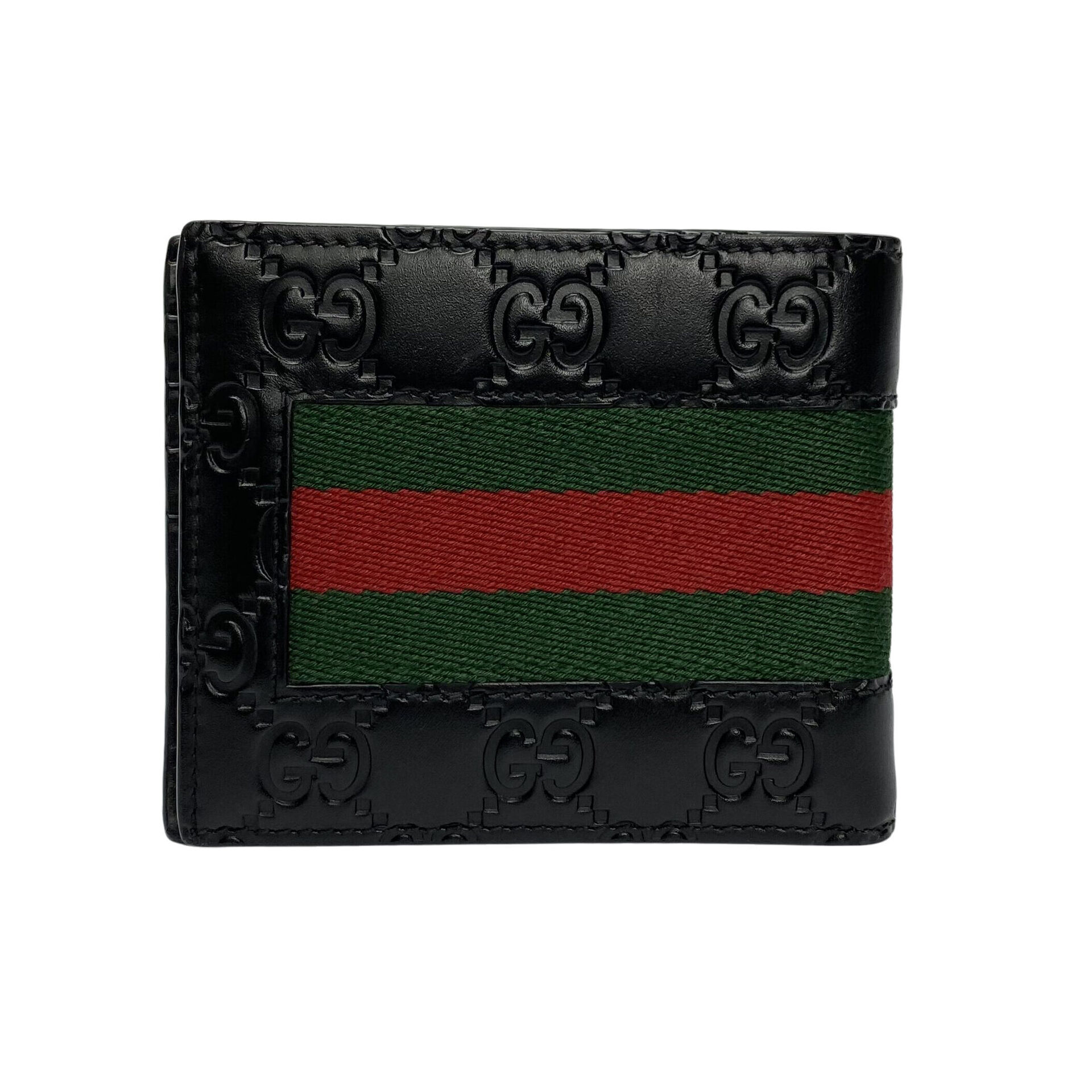 Carteira Gucci Signature Web Couro Preto