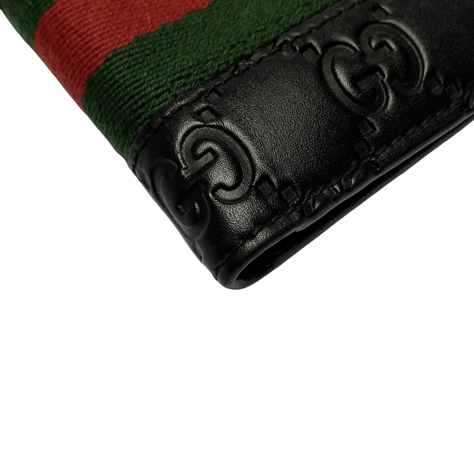 Carteira Gucci Signature Web Couro Preto