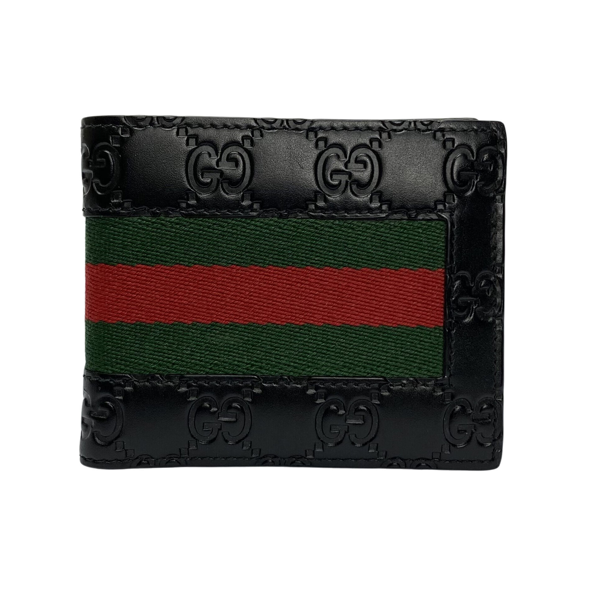 Carteira Gucci Signature Web Couro Preto