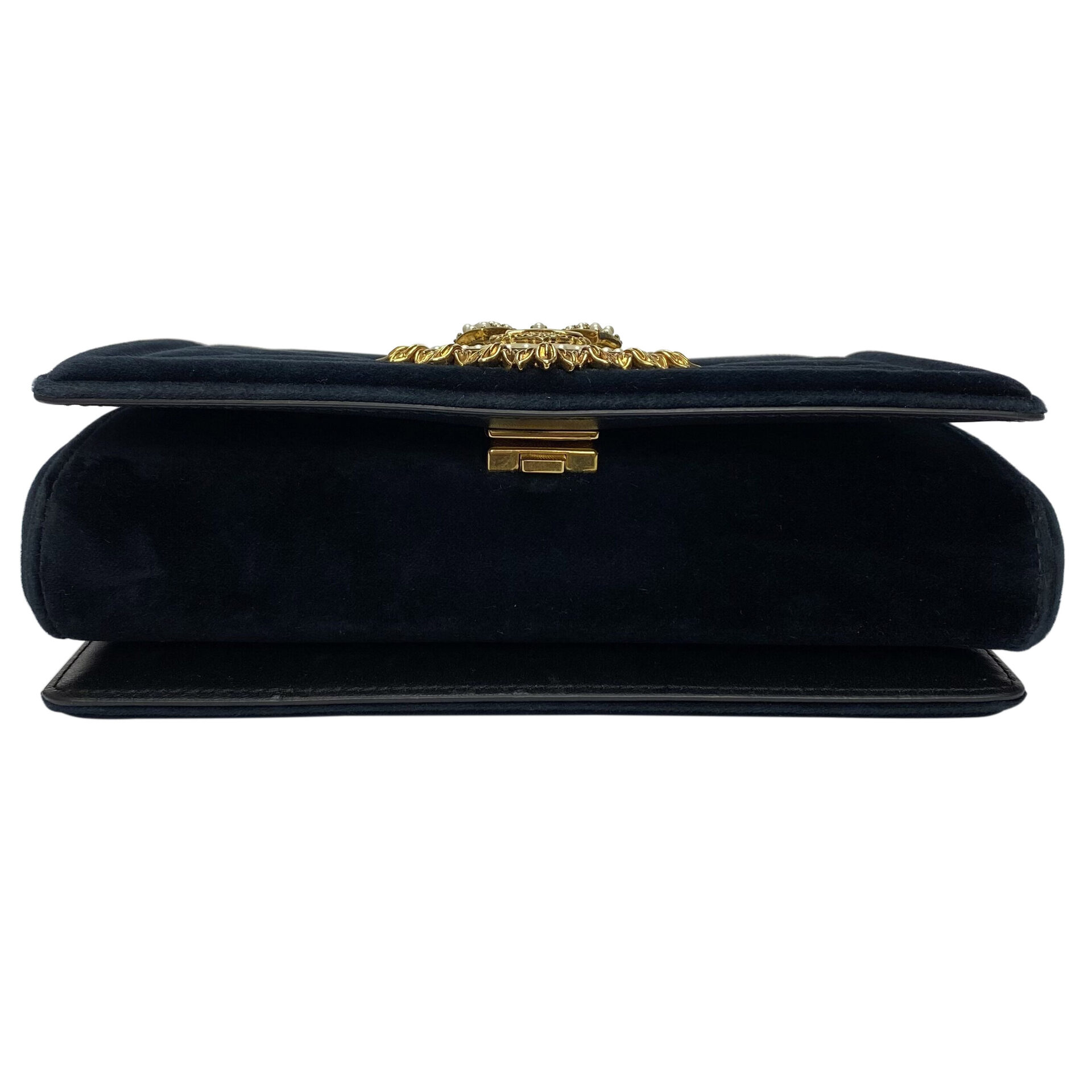 Bolsa Dolce & Gabbana Devotion Veludo Preto