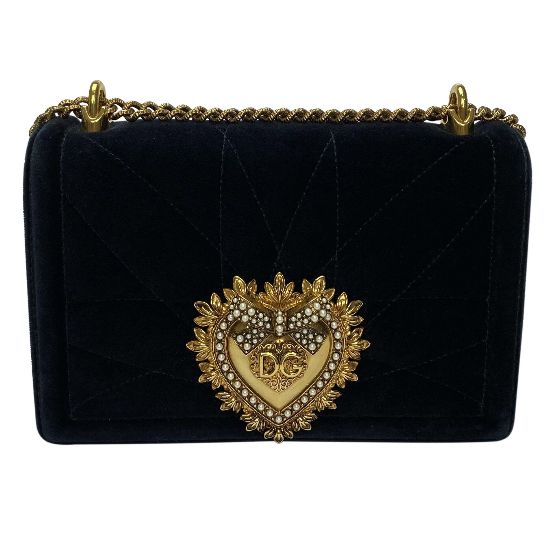 Bolsa Dolce & Gabbana Devotion Veludo Preto