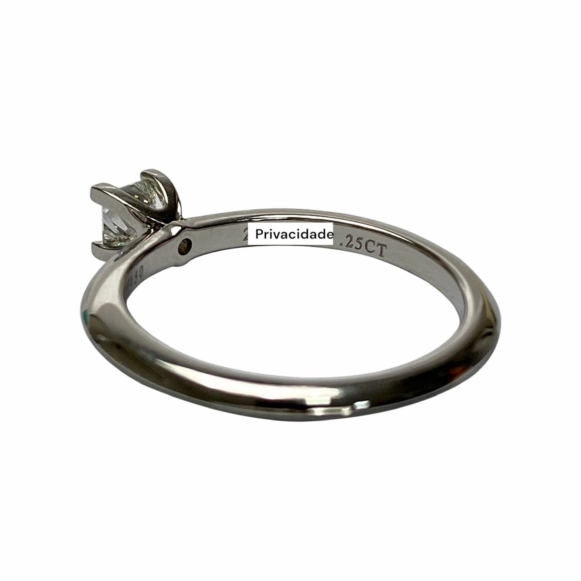 Anel Tiffany & Co. Solitário Platina - 0.25 ct.