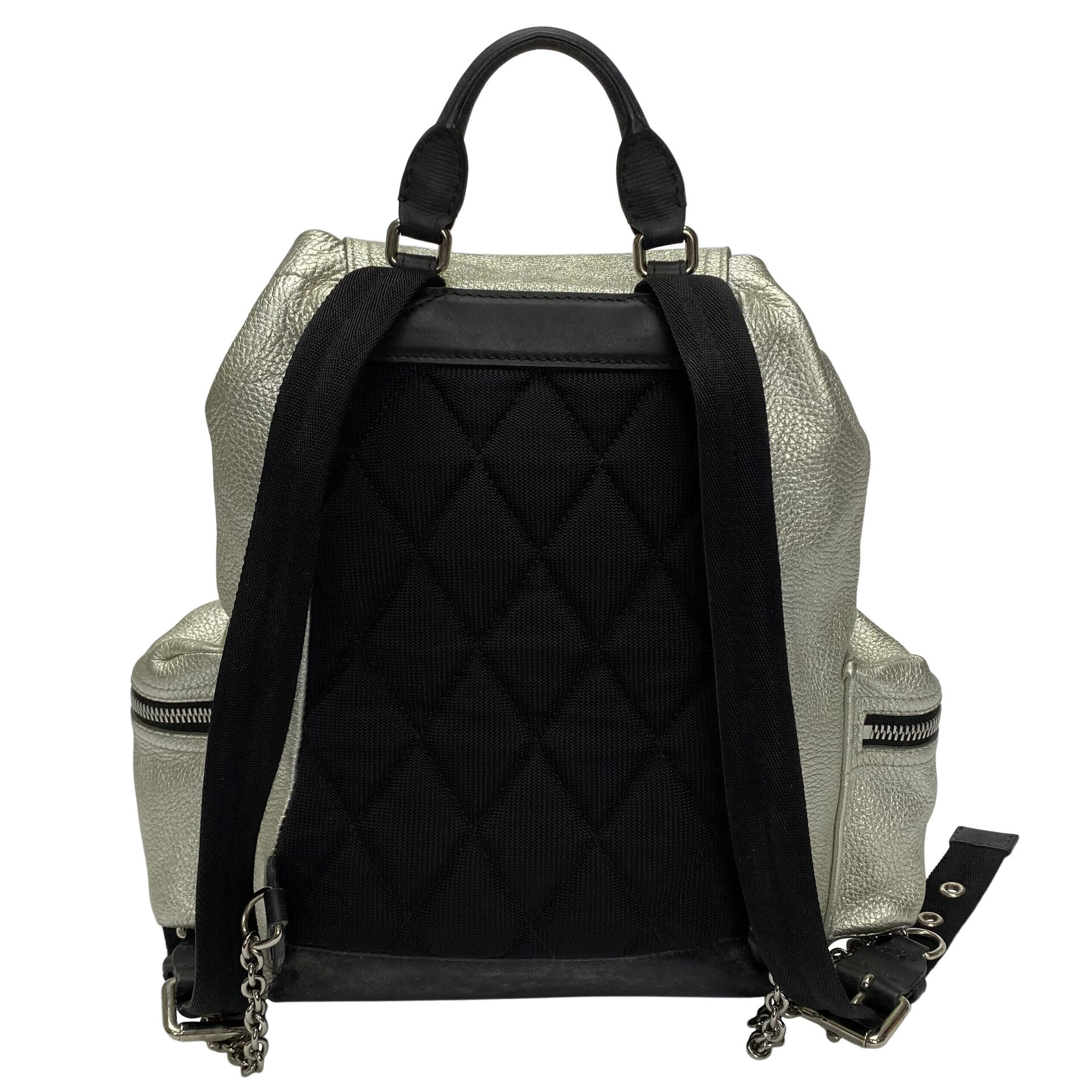 Mochila Burberry Rucksack Prata