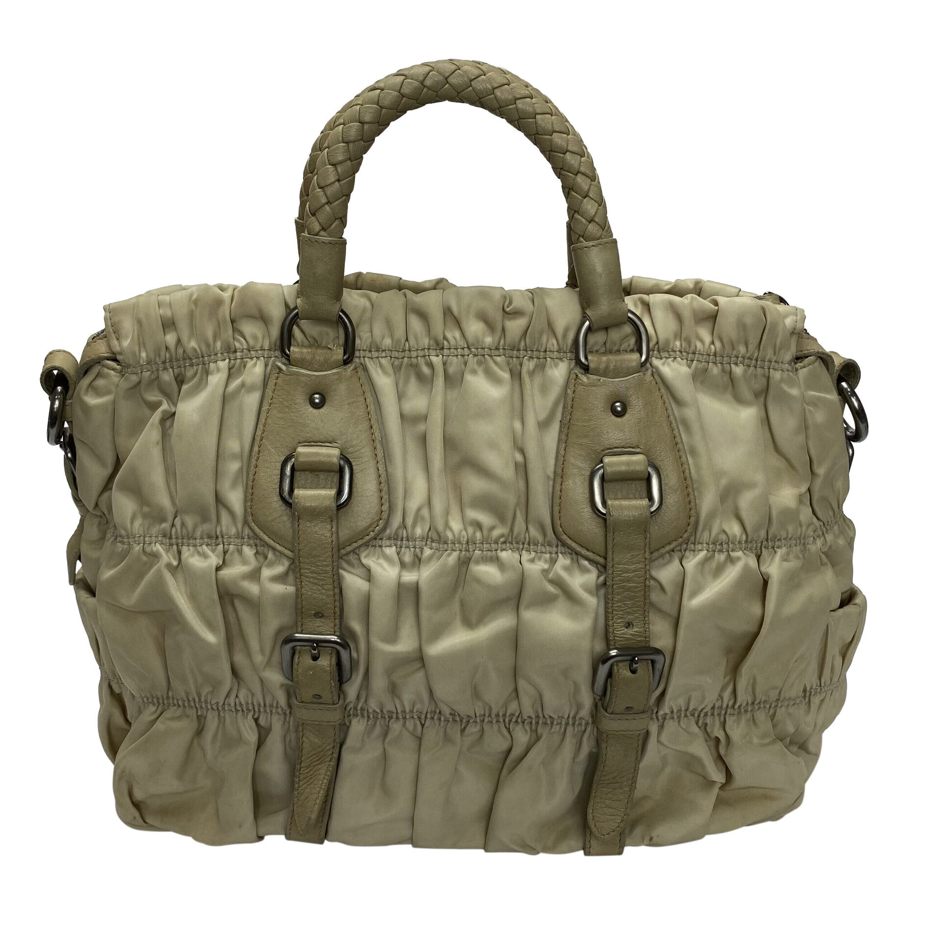 Bolsa Prada Tessuto Graufe Bege