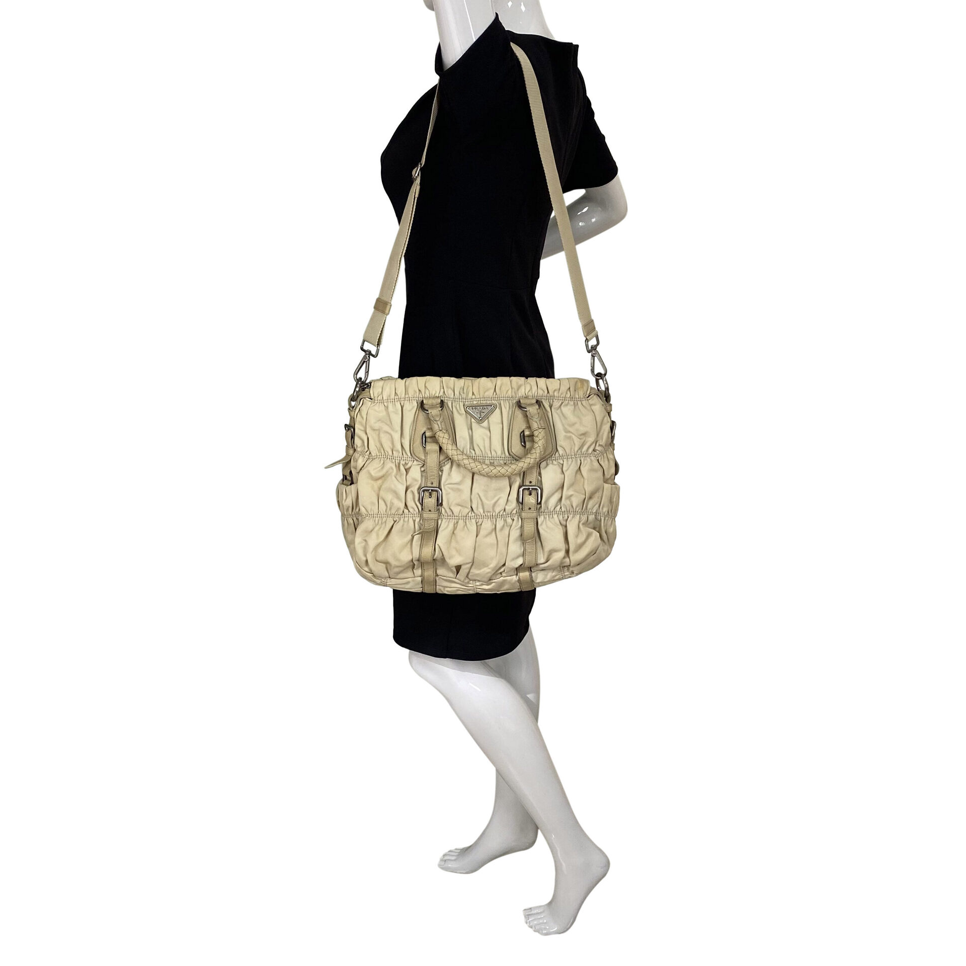 Bolsa Prada Tessuto Graufe Bege