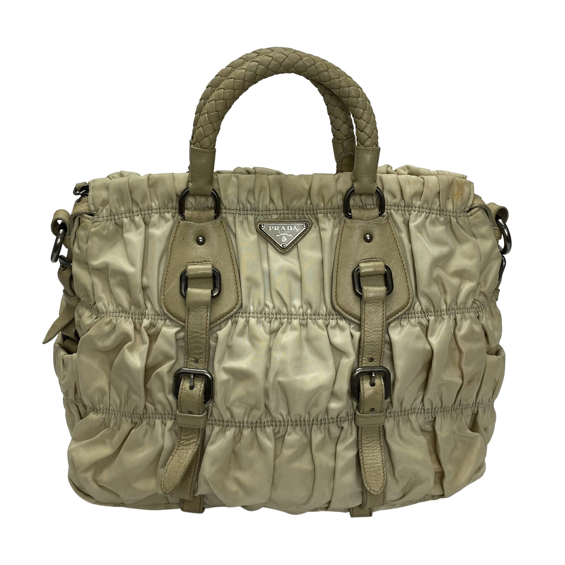 Bolsa Prada Tessuto Graufe Bege