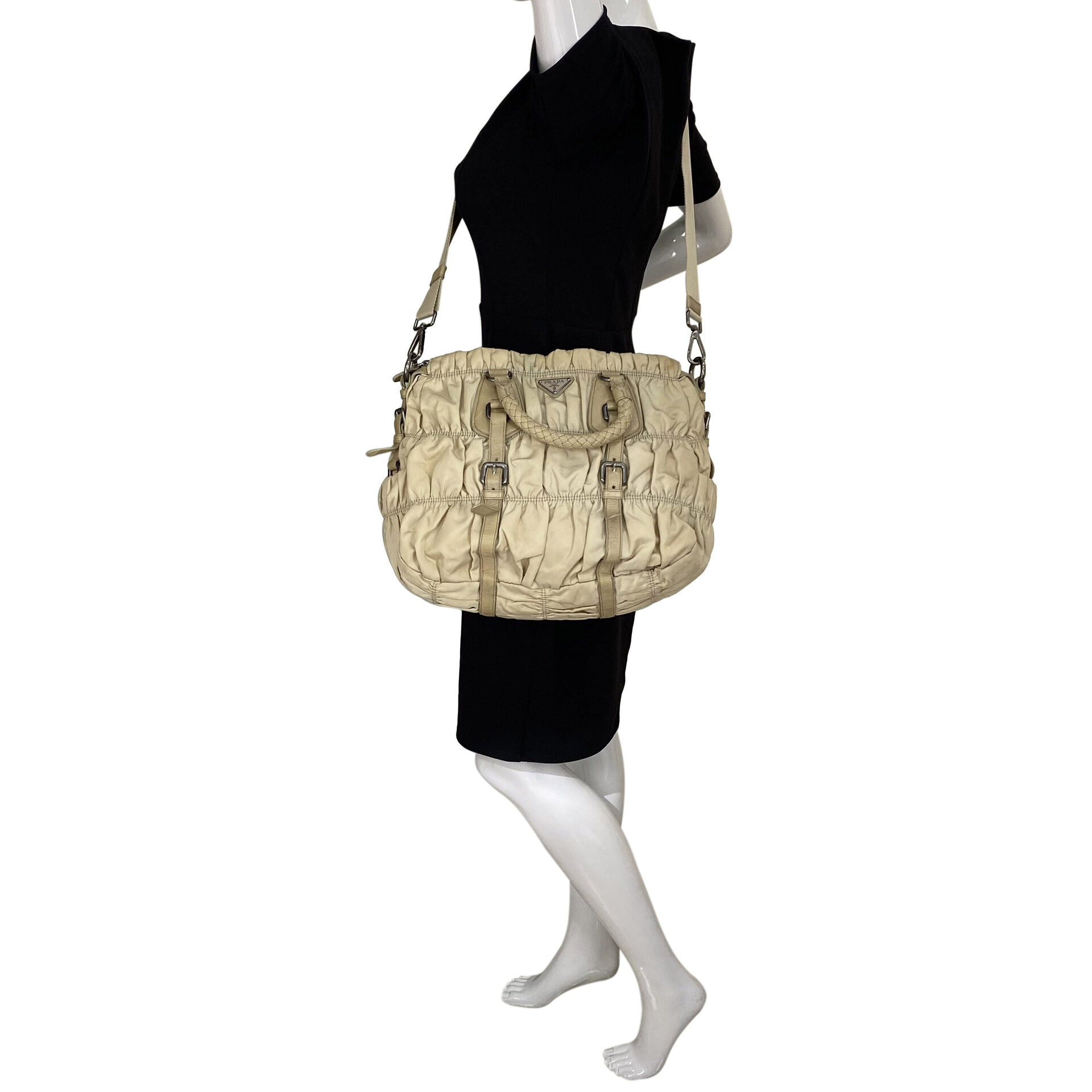 Bolsa Prada Tessuto Graufe Bege