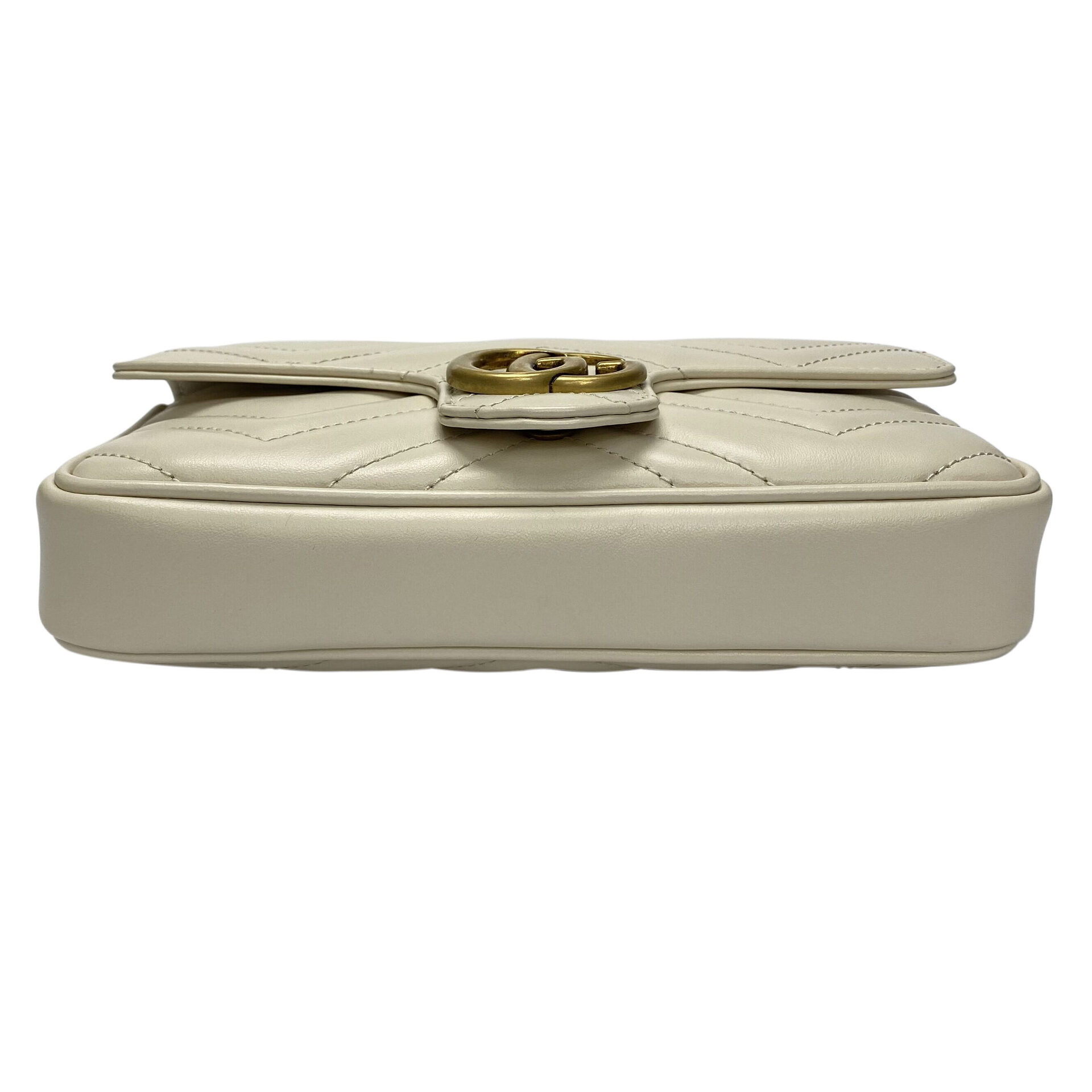 Bolsa Gucci GG Marmont Mini Off White