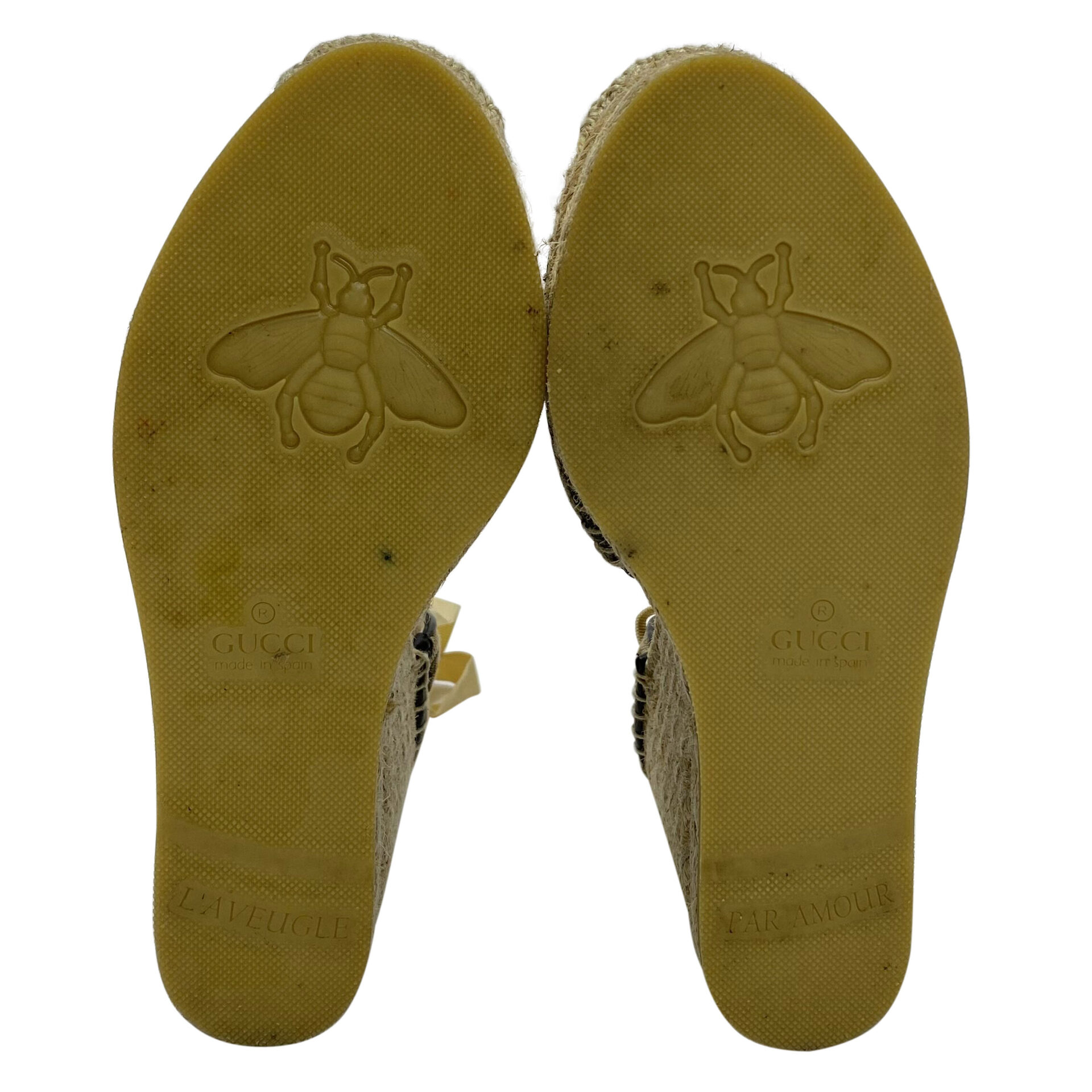 Espadrille Gucci Anabela GG Monograma