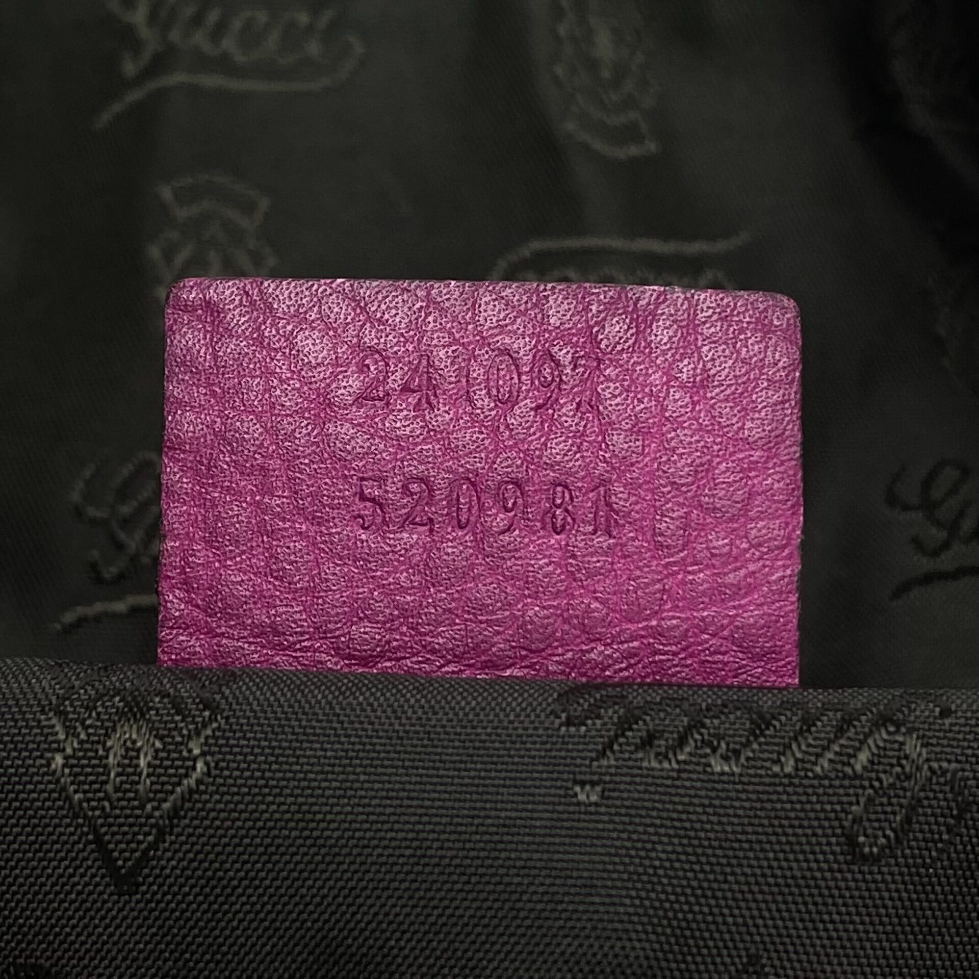 Bolsa Gucci Guccissima Techno Tag Medium Boston Rosa