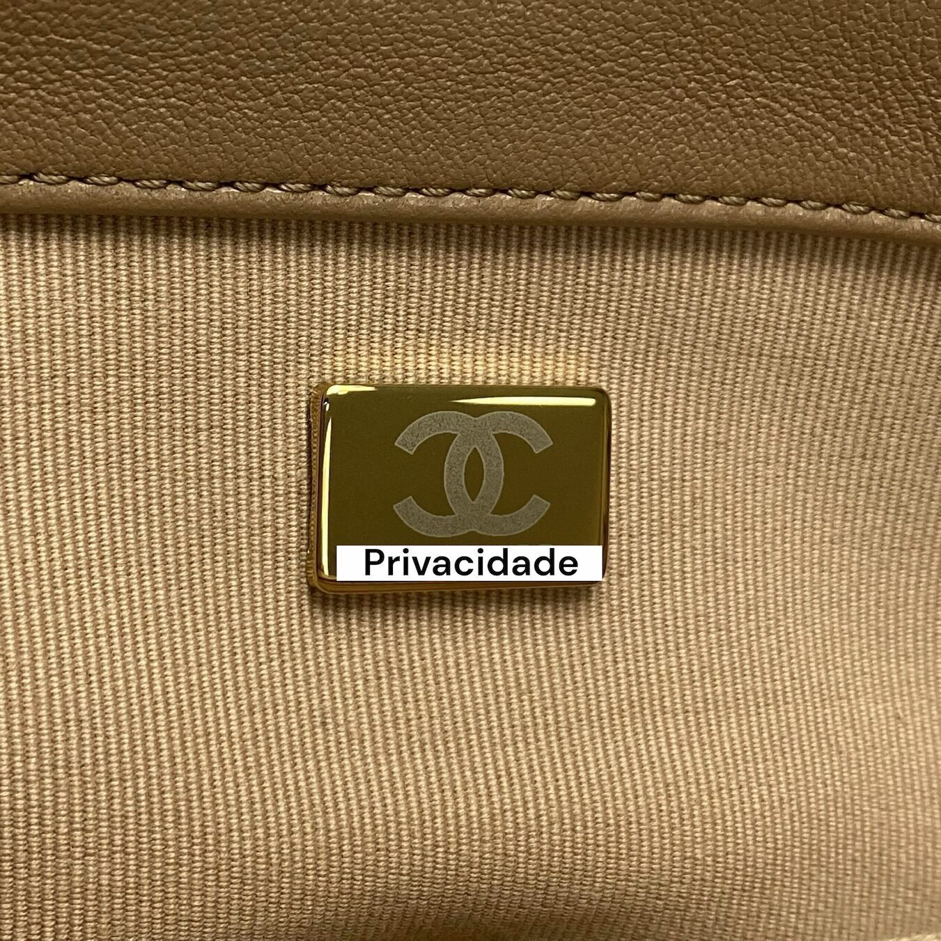 Bolsa Chanel 19 Couro Bege