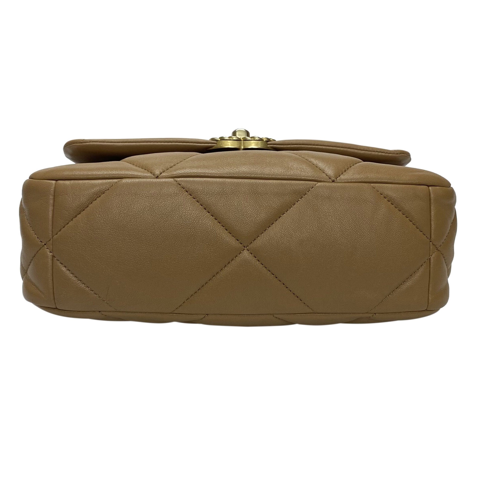 Bolsa Chanel 19 Couro Bege