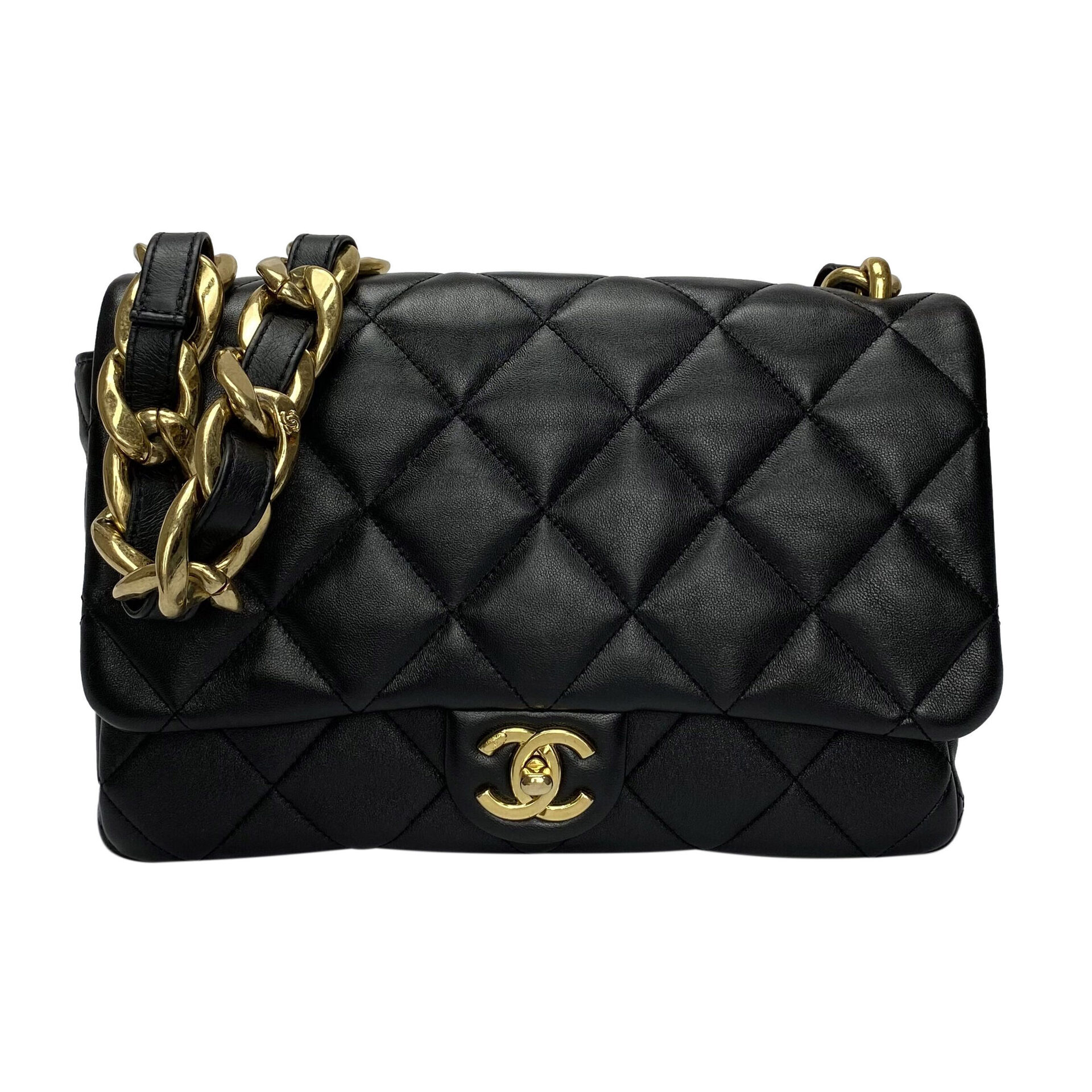 Bolsa Chanel Couro Matelâsse Preto