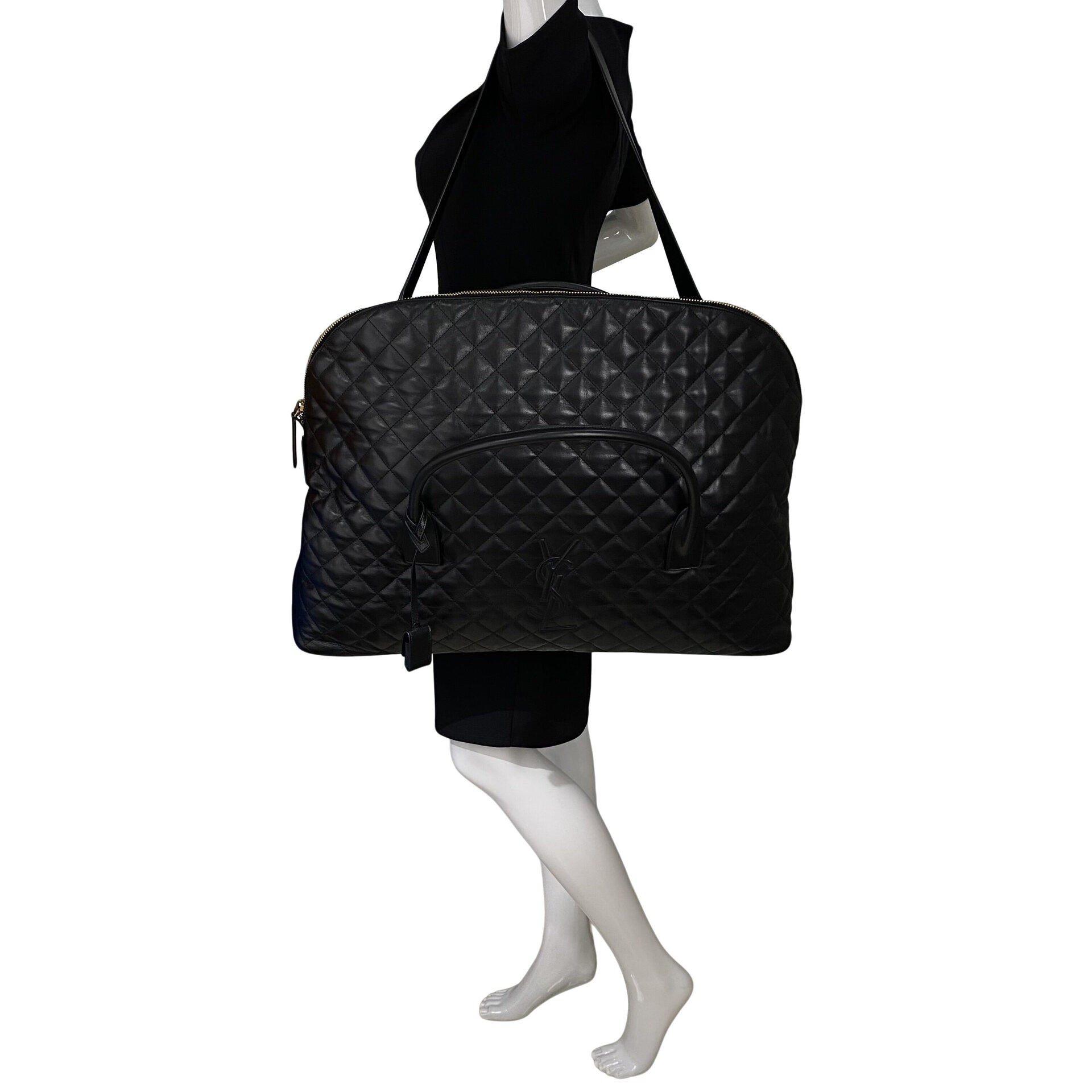 Bolsa Saint Laurent ES Giant Couro Matelassê Preto