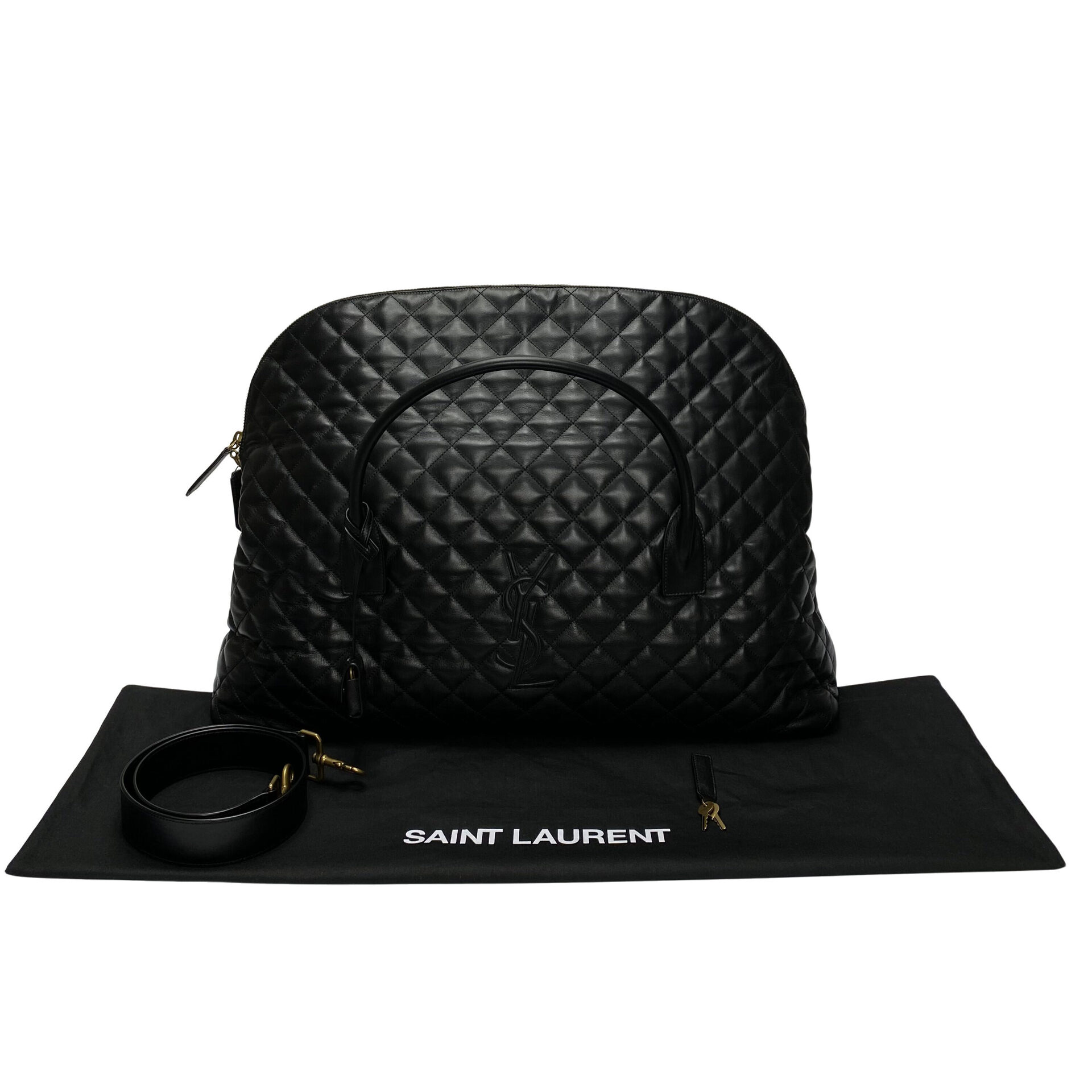 Bolsa Saint Laurent ES Giant Couro Matelassê Preto