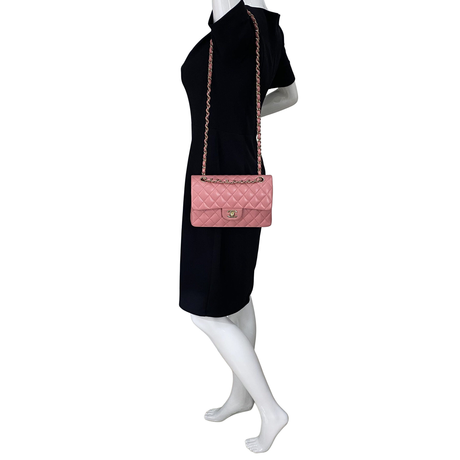Bolsa Chanel Clássica Double Flap Small Caviar