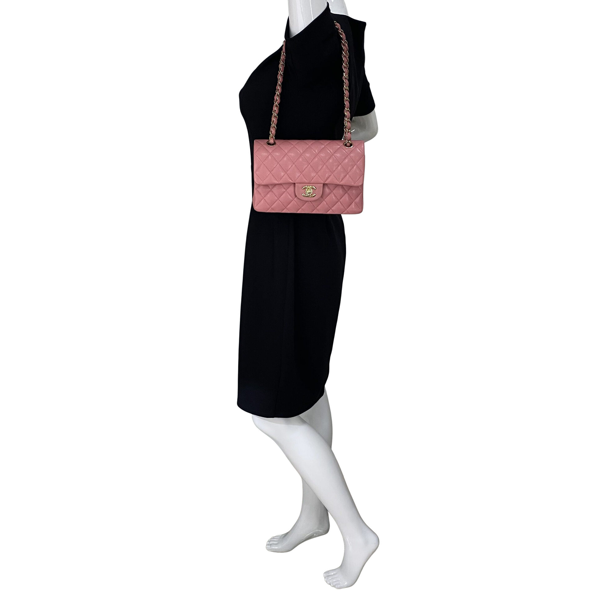 Bolsa Chanel Clássica Double Flap Small Caviar