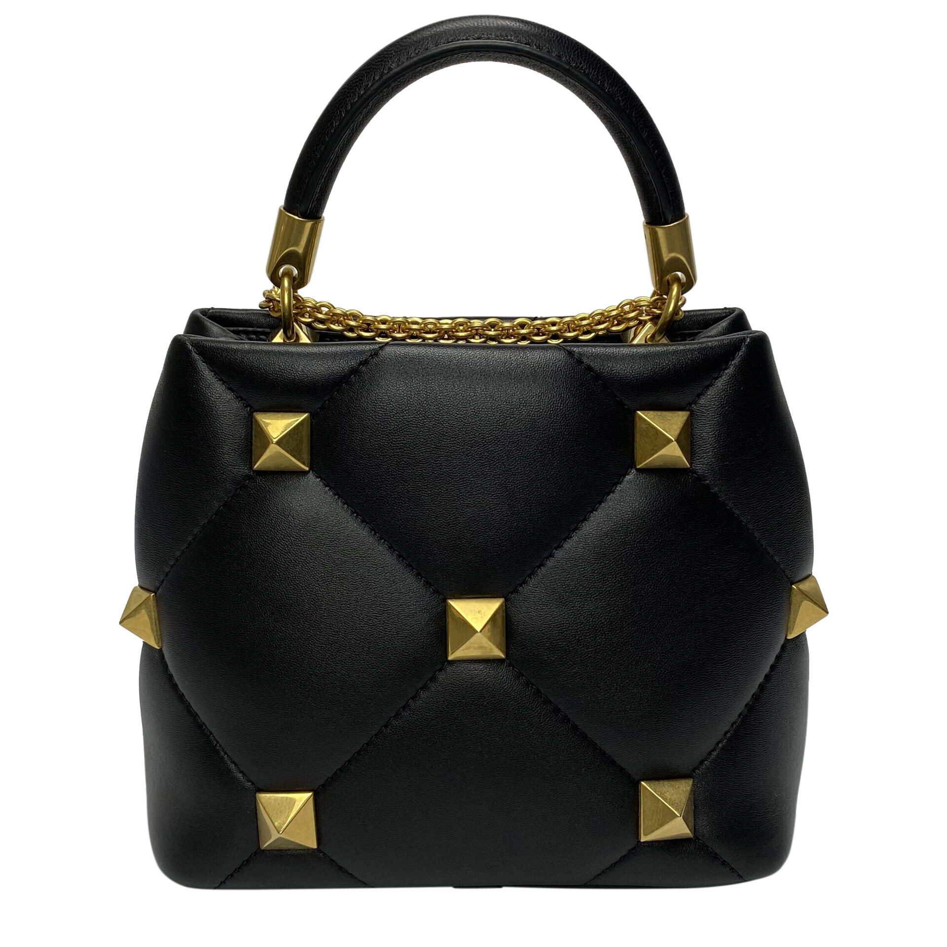 Bolsa Valentino Garavani Roman Stud Preta