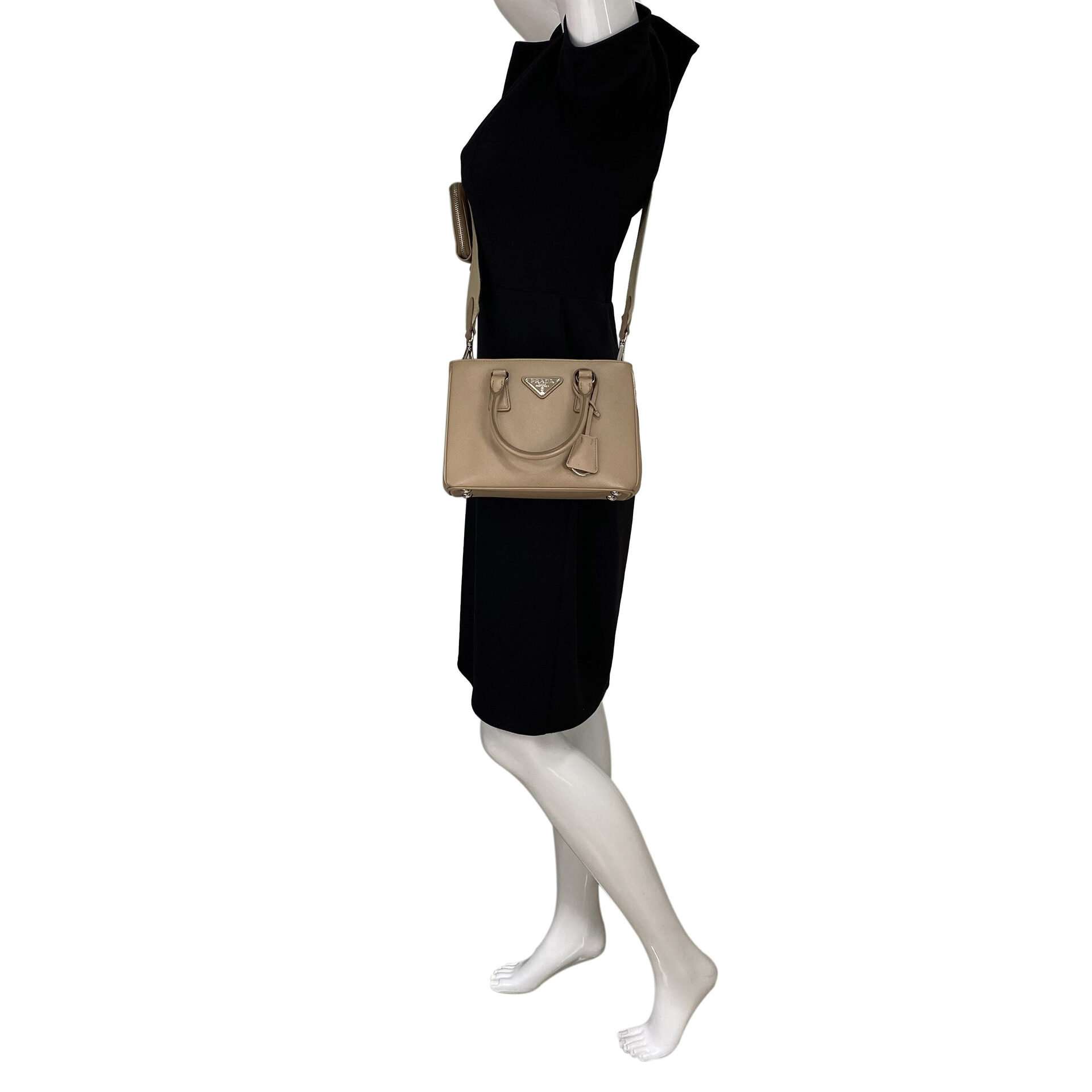 Bolsa Prada Mini Galleria Saffiano Nude