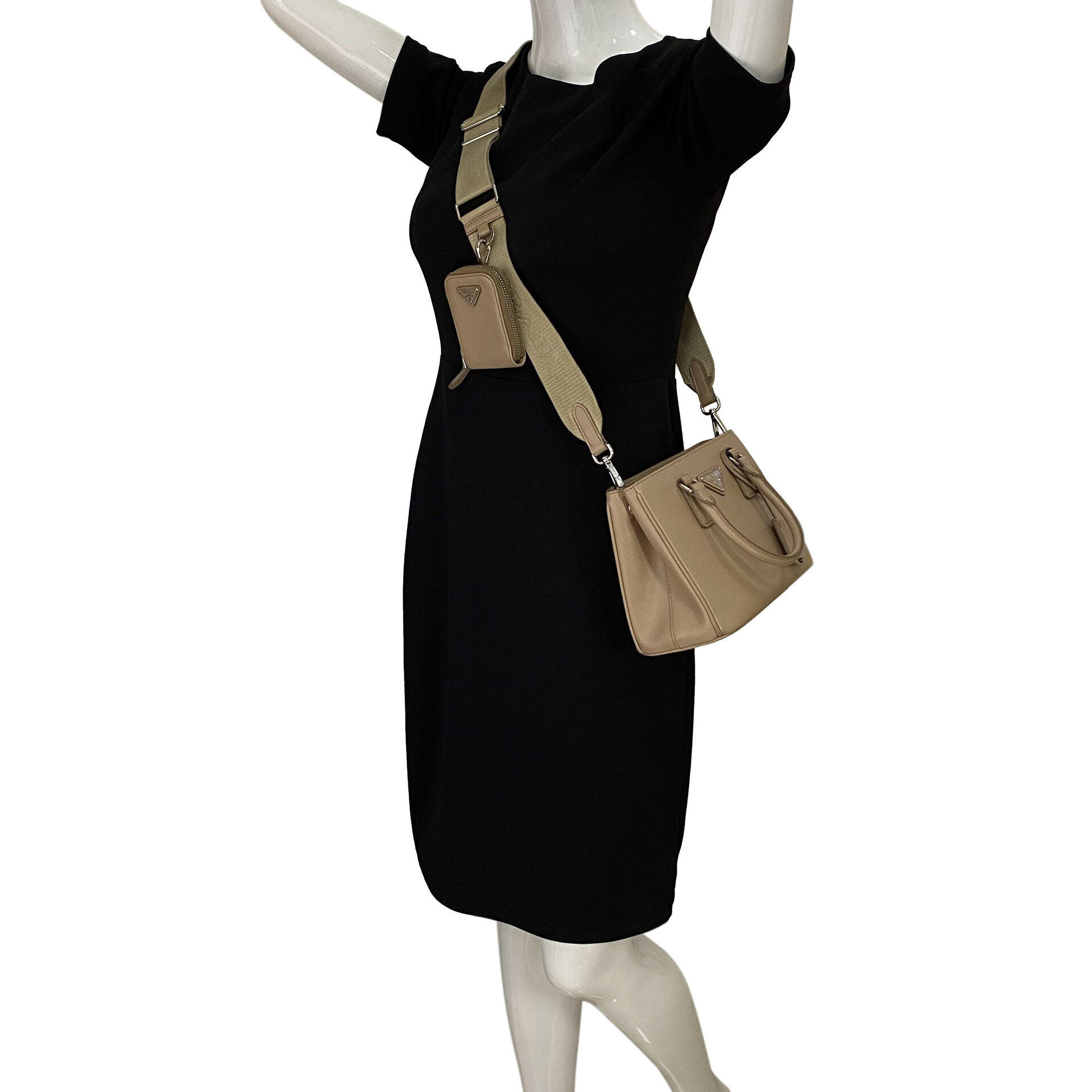 Bolsa Prada Mini Galleria Saffiano Nude