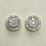 Par de Brincos Pizza Diamantes