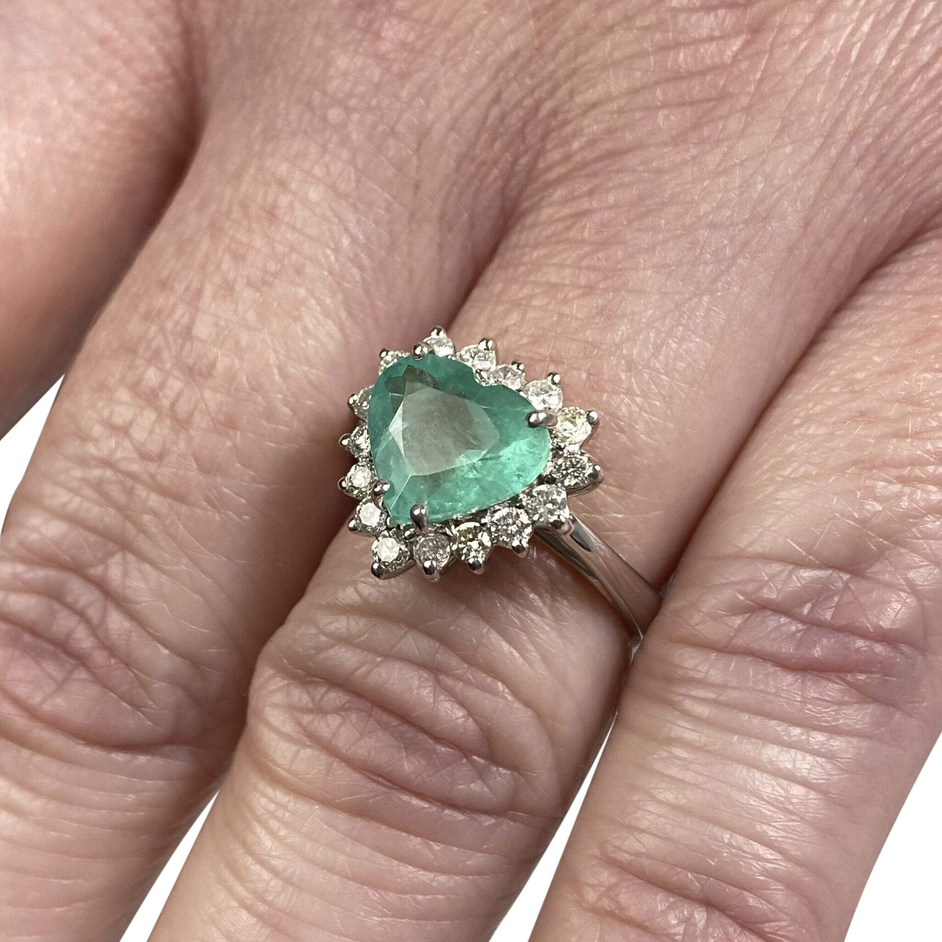 Anel Coração Esmeralda - 1.89 ct