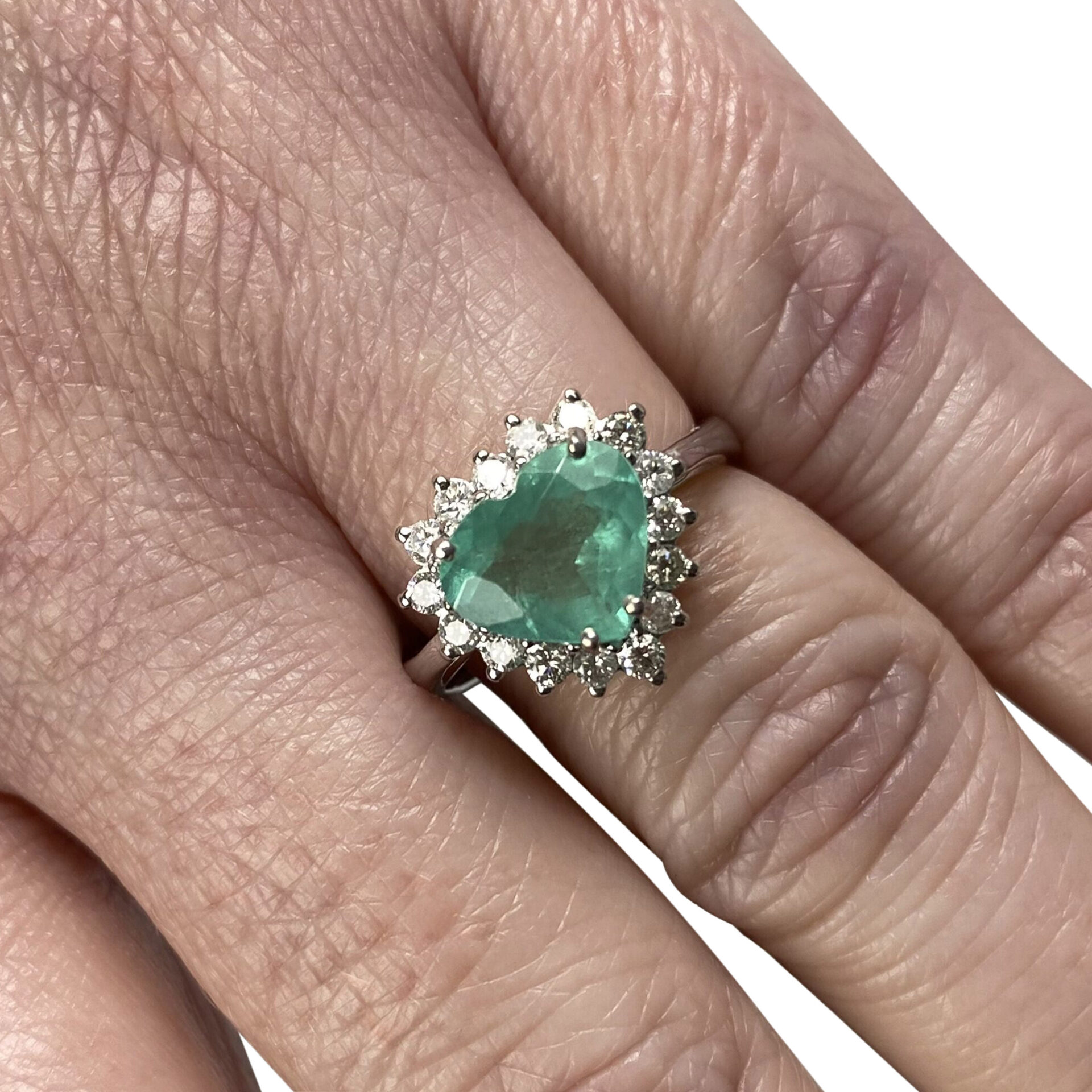 Anel Coração Esmeralda - 1.89 ct