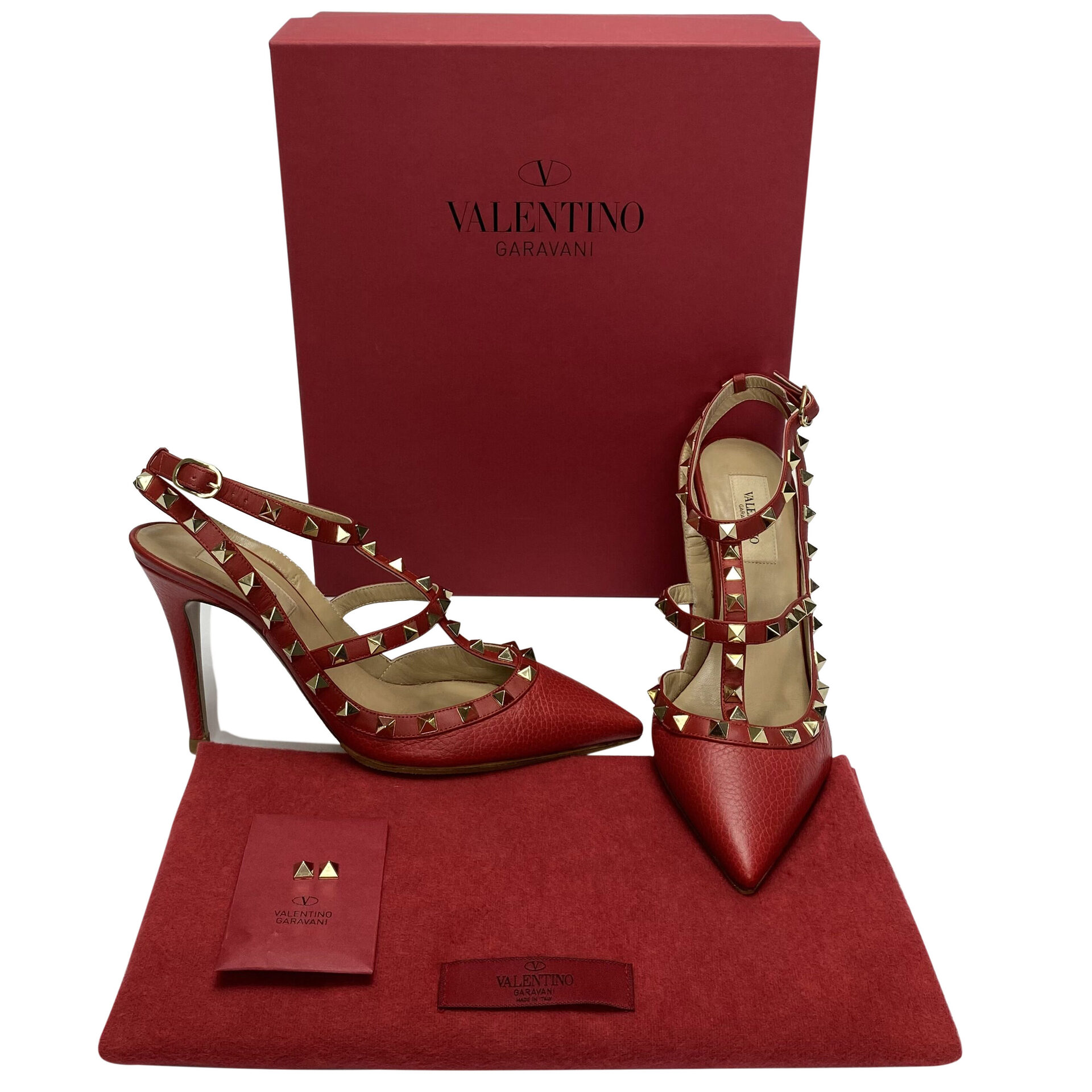 Scarpin Valentino Garavani Rockstud Vermelho
