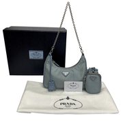 Bolsa Prada Re-Edition 2005 Nylon Azul