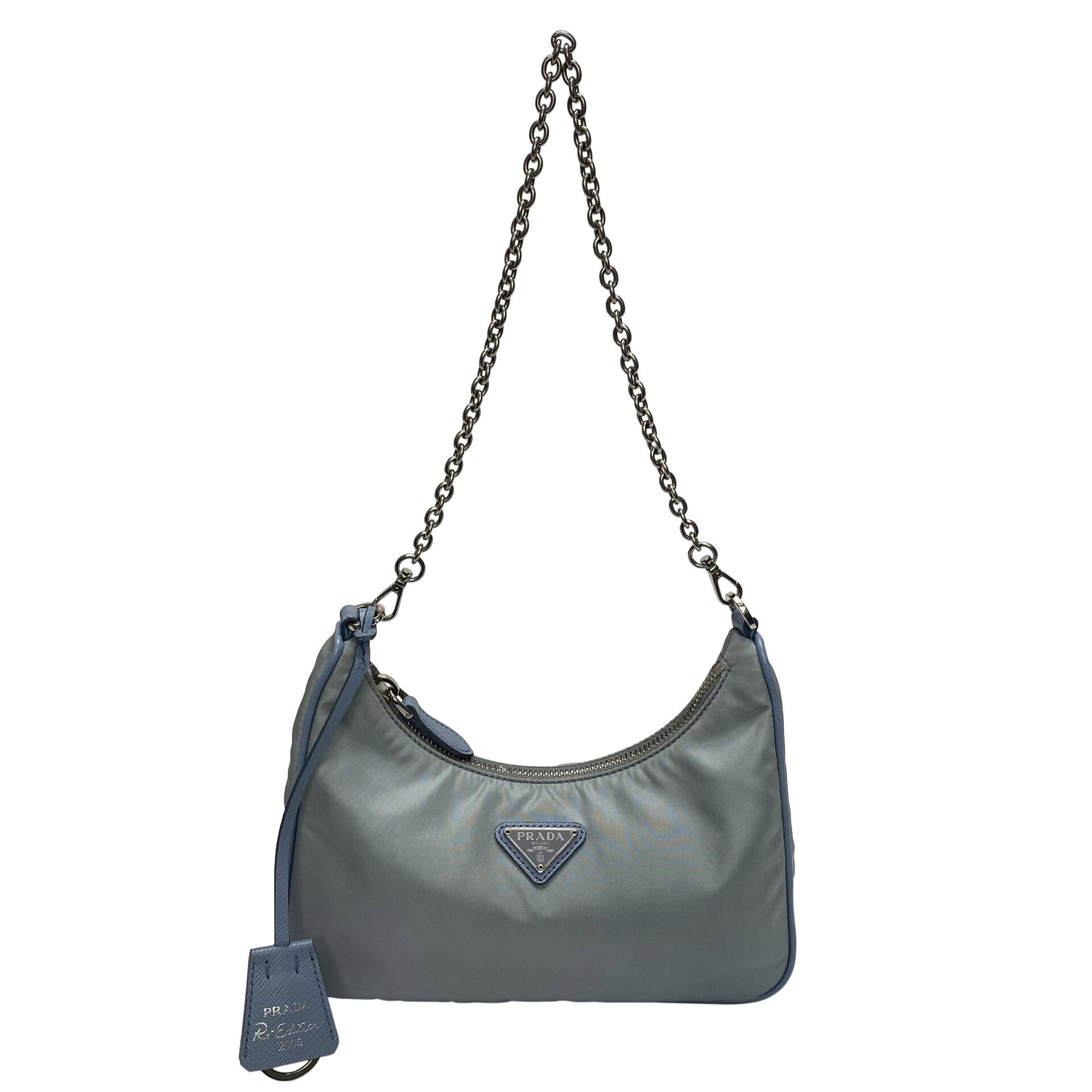 Bolsa Prada Re-Edition 2005 Nylon Azul