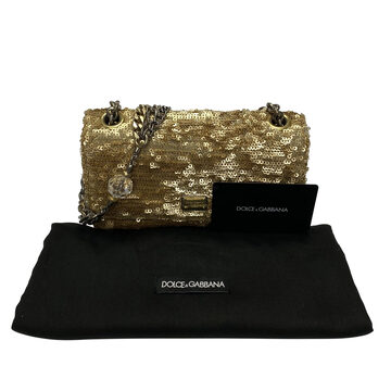 Bolsa Dolce & Gabbana Paetês Dourados