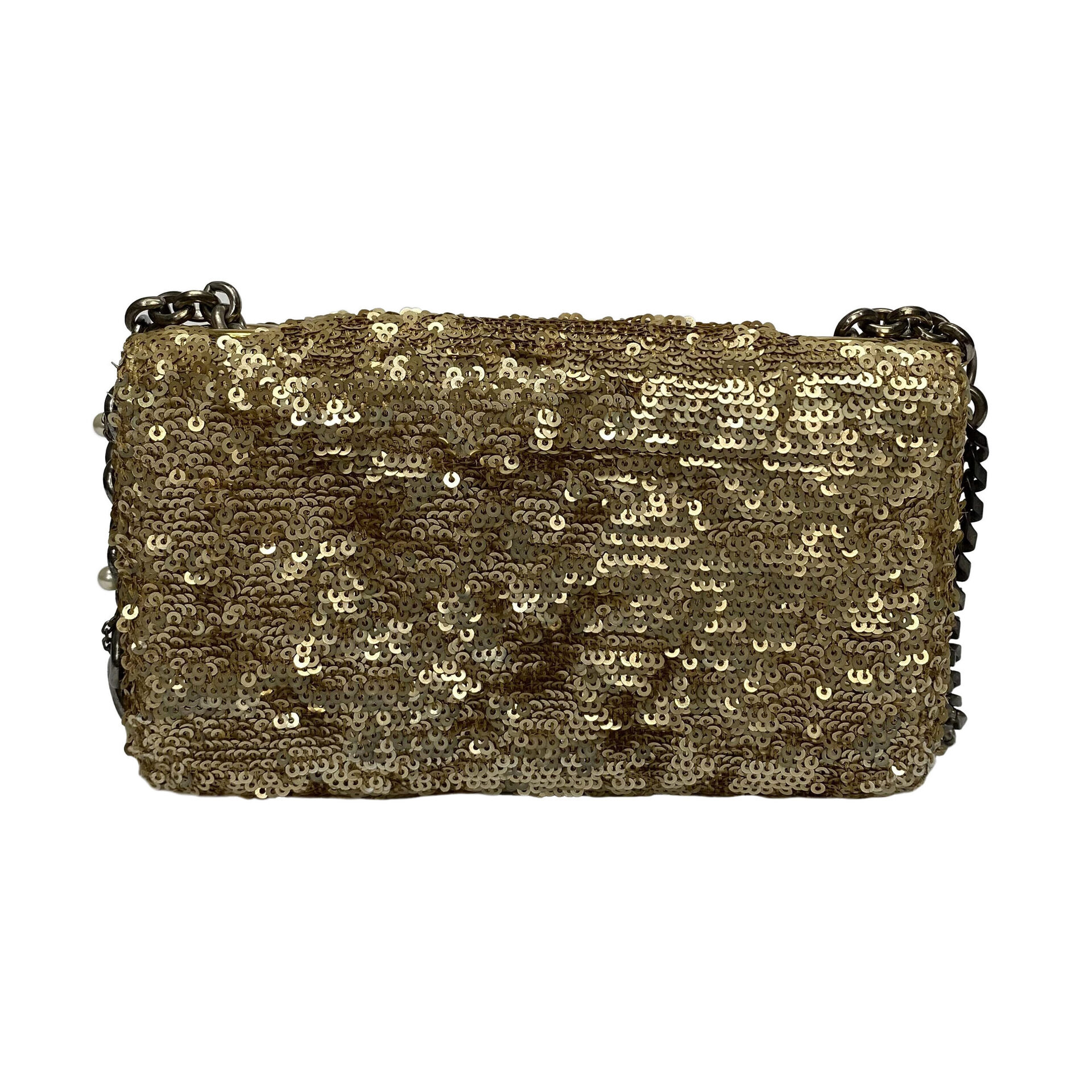 Bolsa Dolce & Gabbana Paetês Dourados