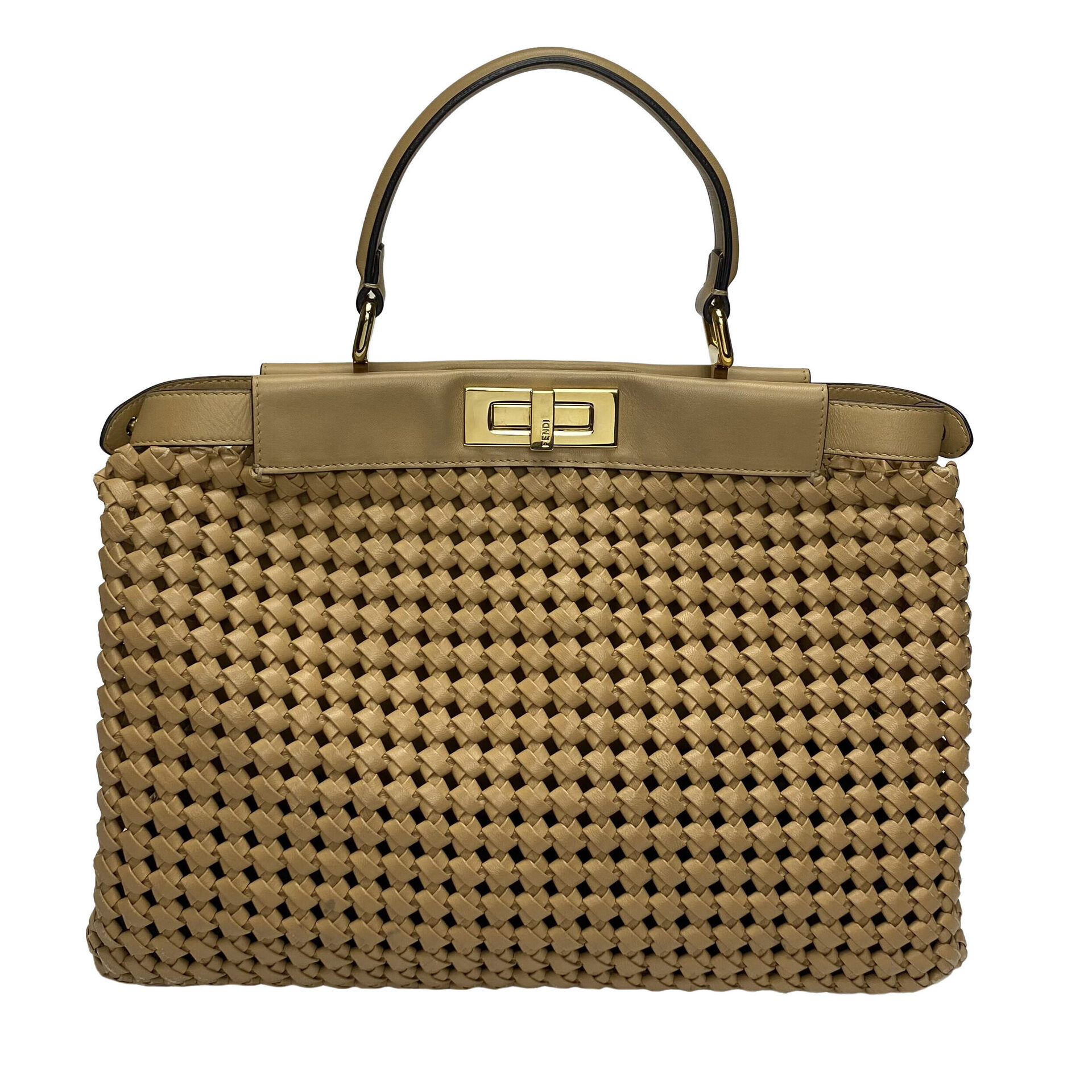 Bolsa Fendi Peekaboo Intrecciato