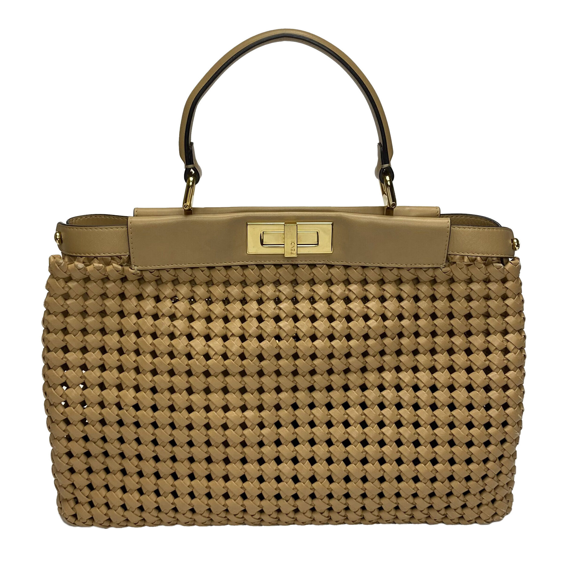 Bolsa Fendi Peekaboo Intrecciato
